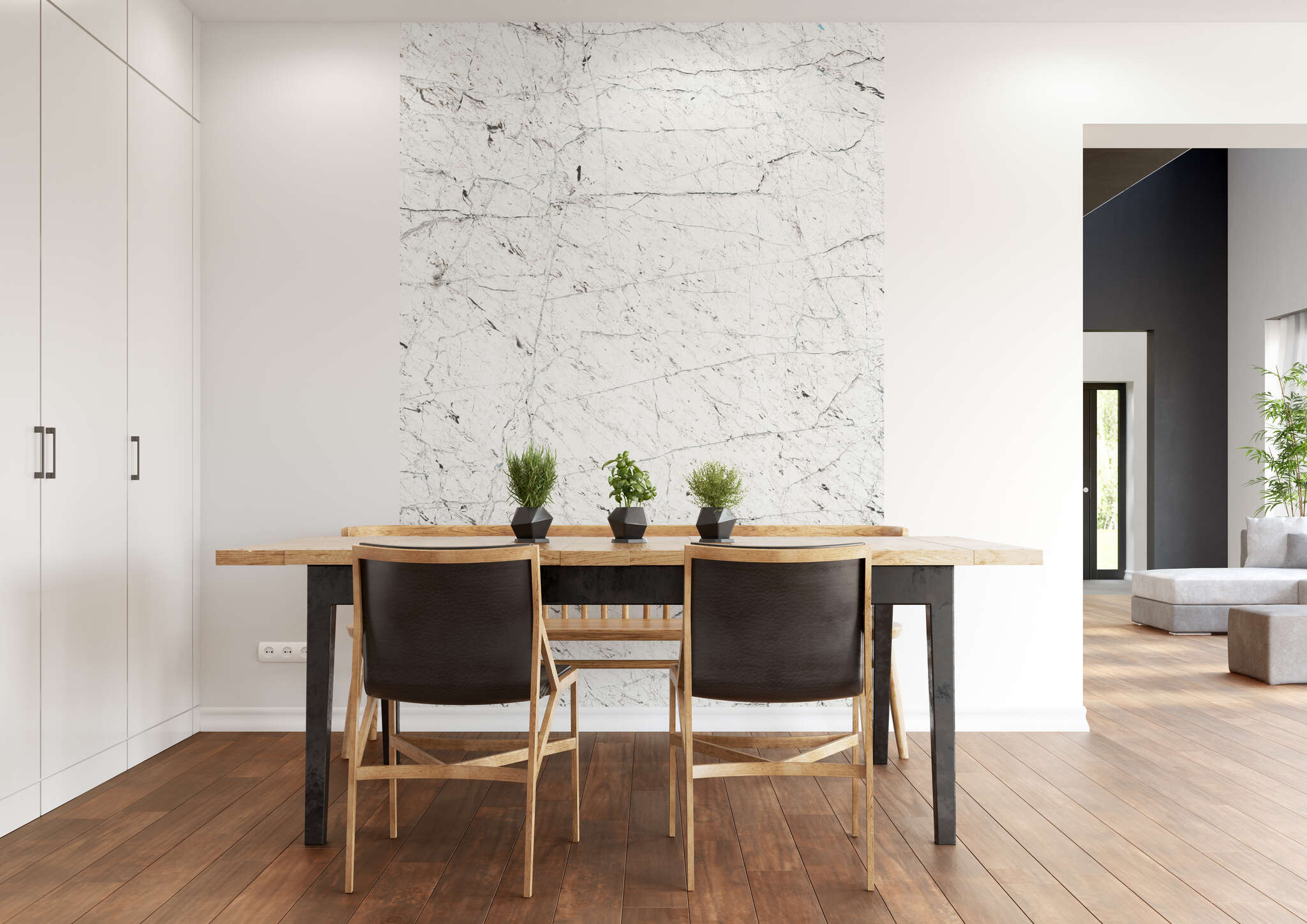 10-364330 Raumbilder 2 Factory V Wallpaper Marble White 364330