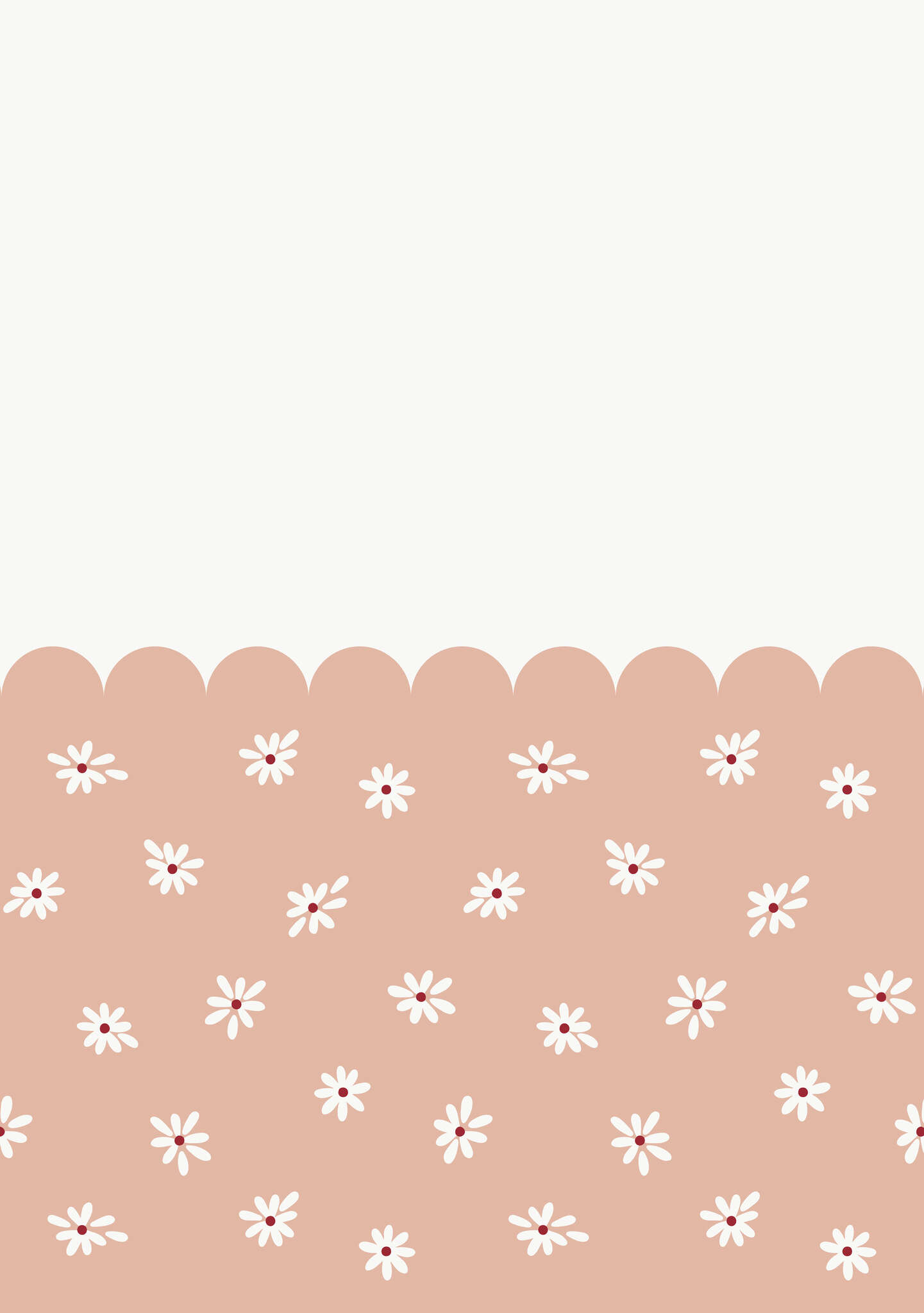 Non-woven wallpaper Daisy Flowers in Orange | Roomblush - RB406