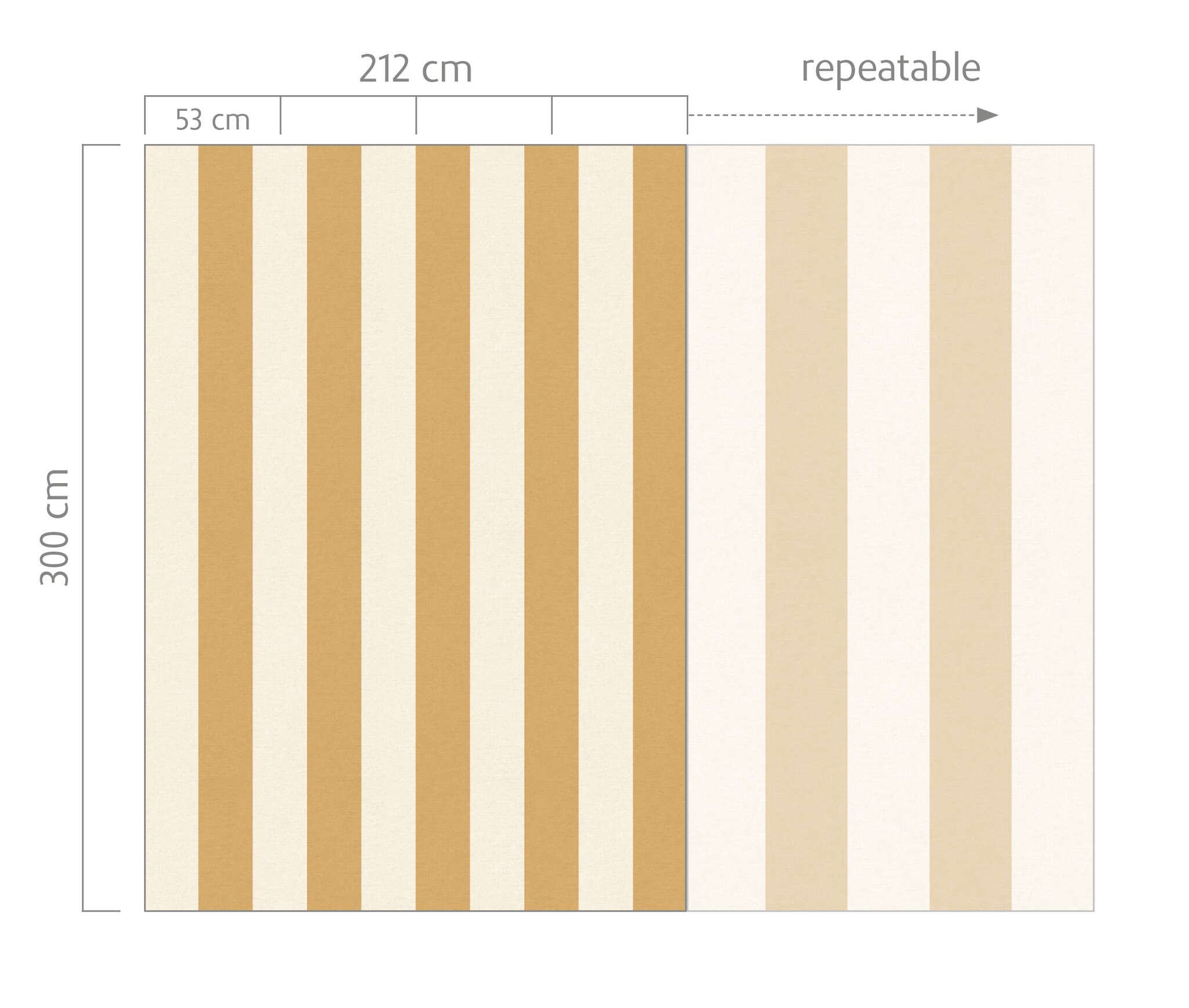 10-366860 Bildauschnitt 1 SCHÖNER WOHNEN-Fototapete Collection Tableau mural XXL STRIPE en jaune 366860