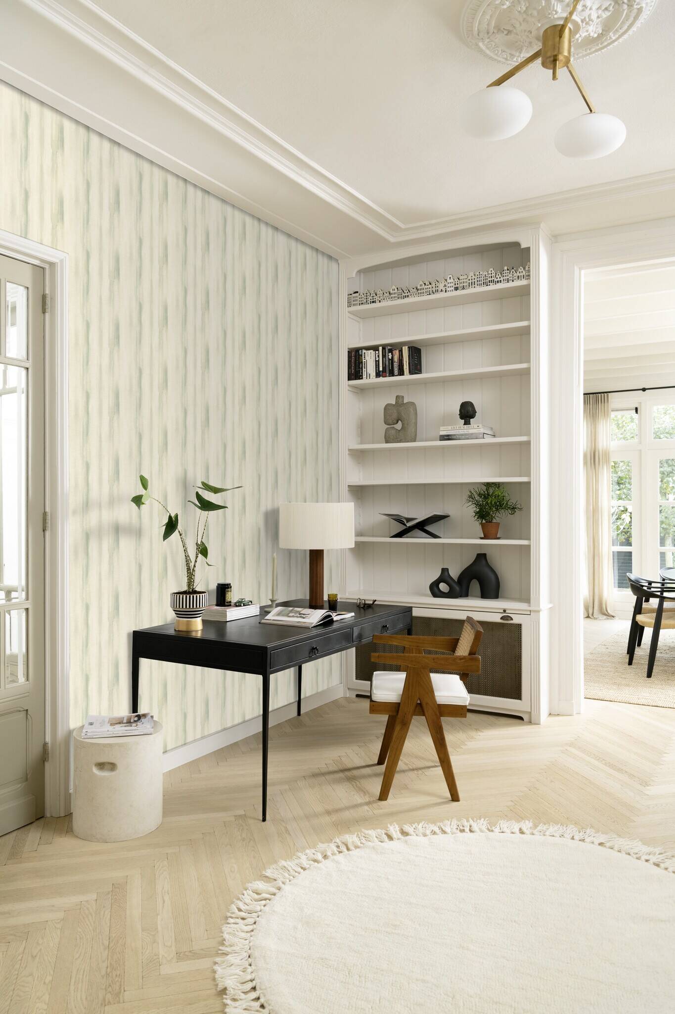 10-509335 Raumsituationen 2 Non-woven wallpaper in green Selection vinyl/non-woven 509335