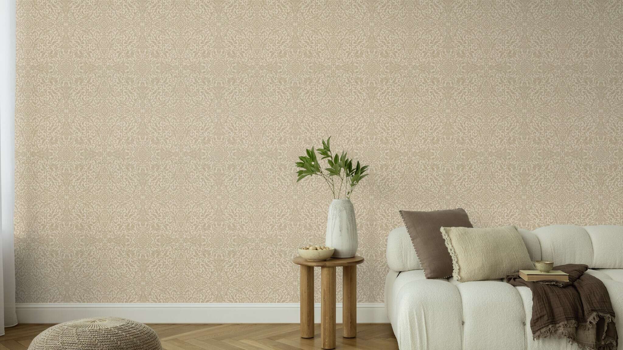 10-412086 Raumsituationen 2 Papier peint intissé damassé beige In Bloom - Rosalie 412086
