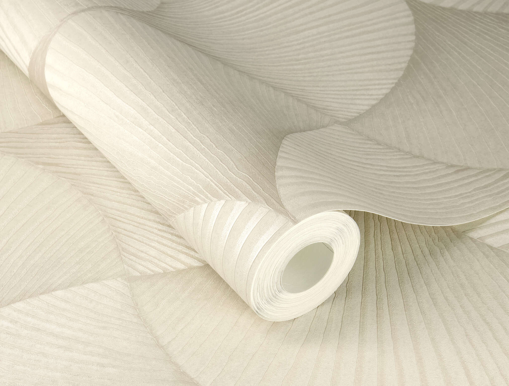 10-608236 Detailaufnahmen 1 Image détaillée de Papier peint graphique avec coquillages et texture rainurée