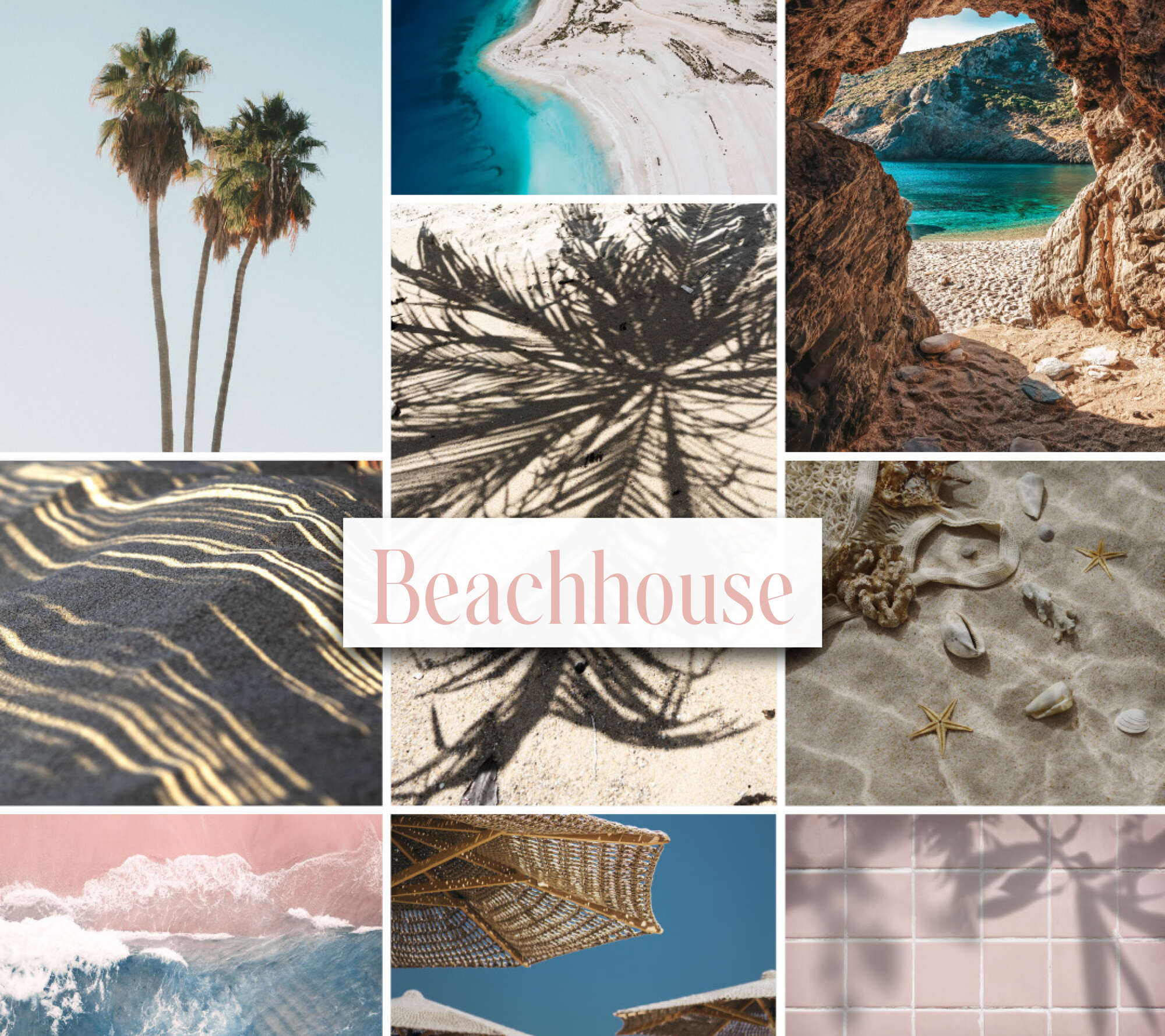 Collage mit Strandmotiven