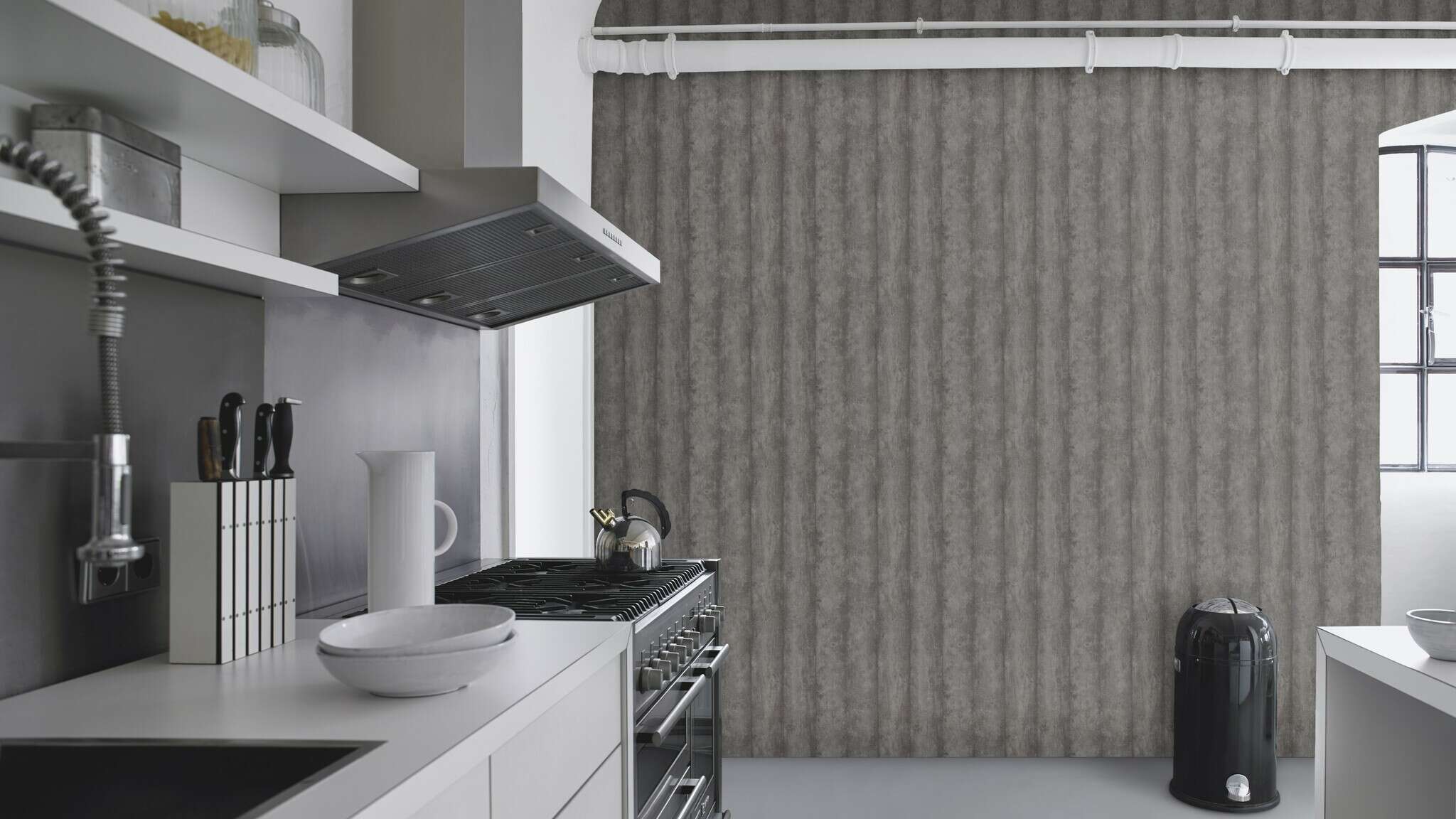 10-429442 Raumsituationen 3 Papier peint intissé gris-gris marron Selection 429442
