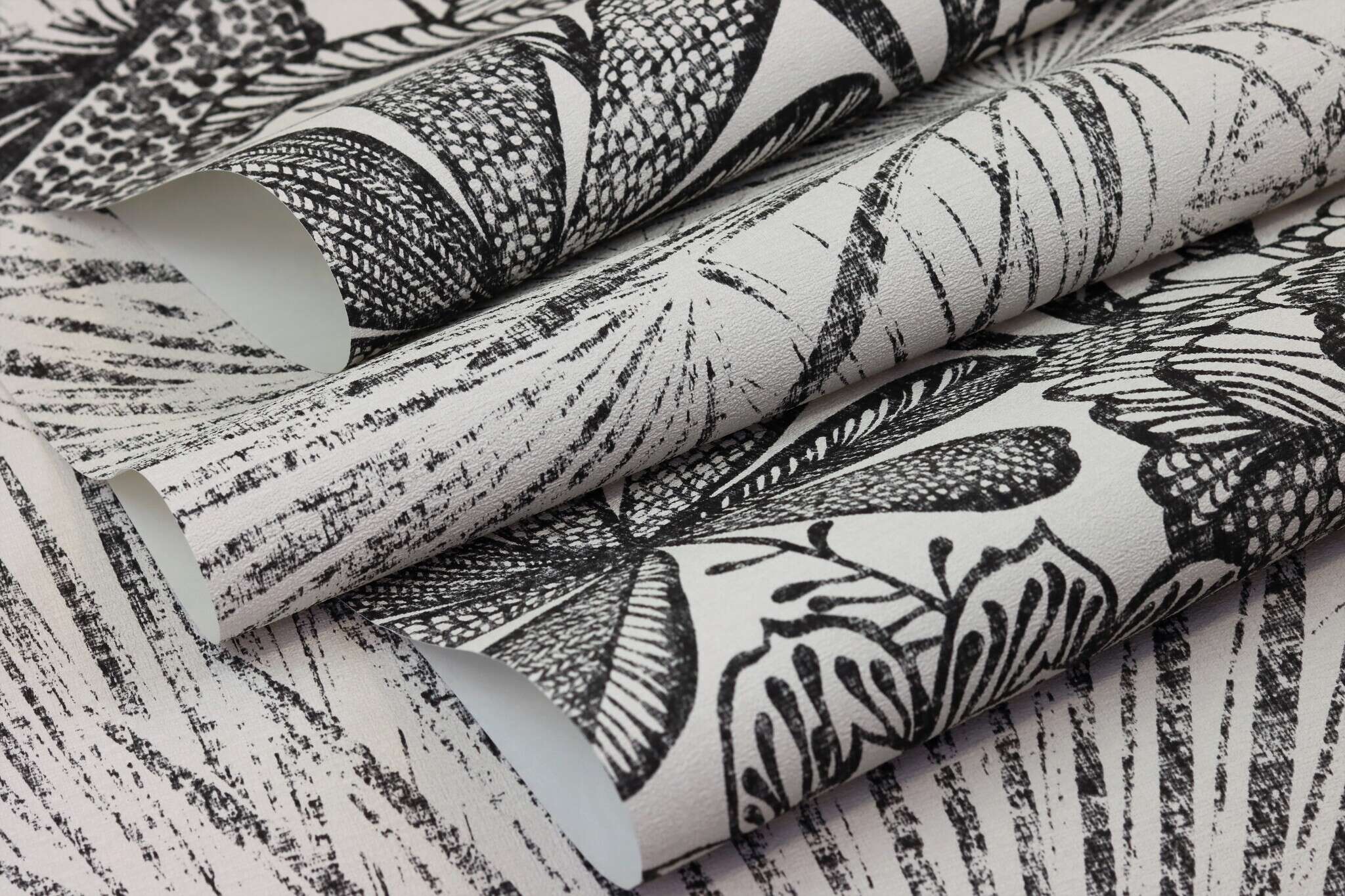 10-555325 Detailaufnahmen 13 Detailed image of Botanical wallpaper with large plants and leaves