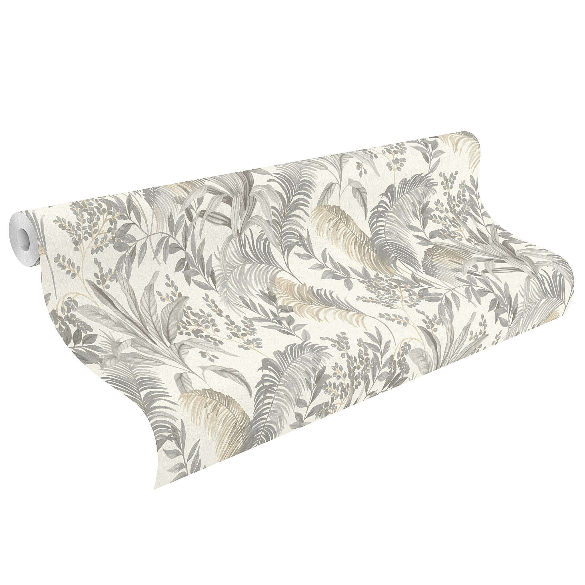 10-820348 Rolle abgerollt 1 Palmen Vliestapete in Beige Florentine XL2 820348