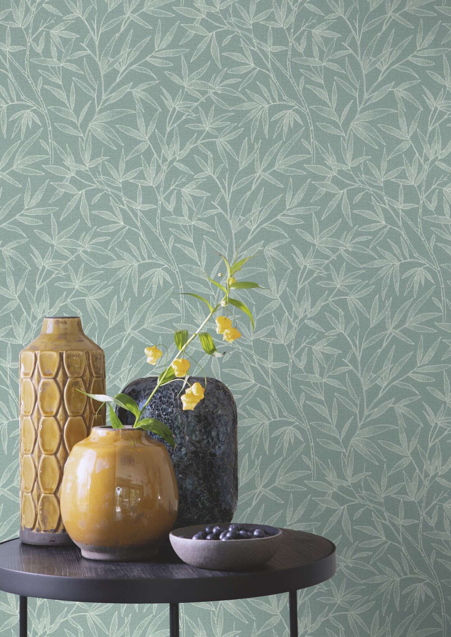 10-983159 Raumsituationen 4 Non-woven wallpaper in blue-petrol Novella XL 983159