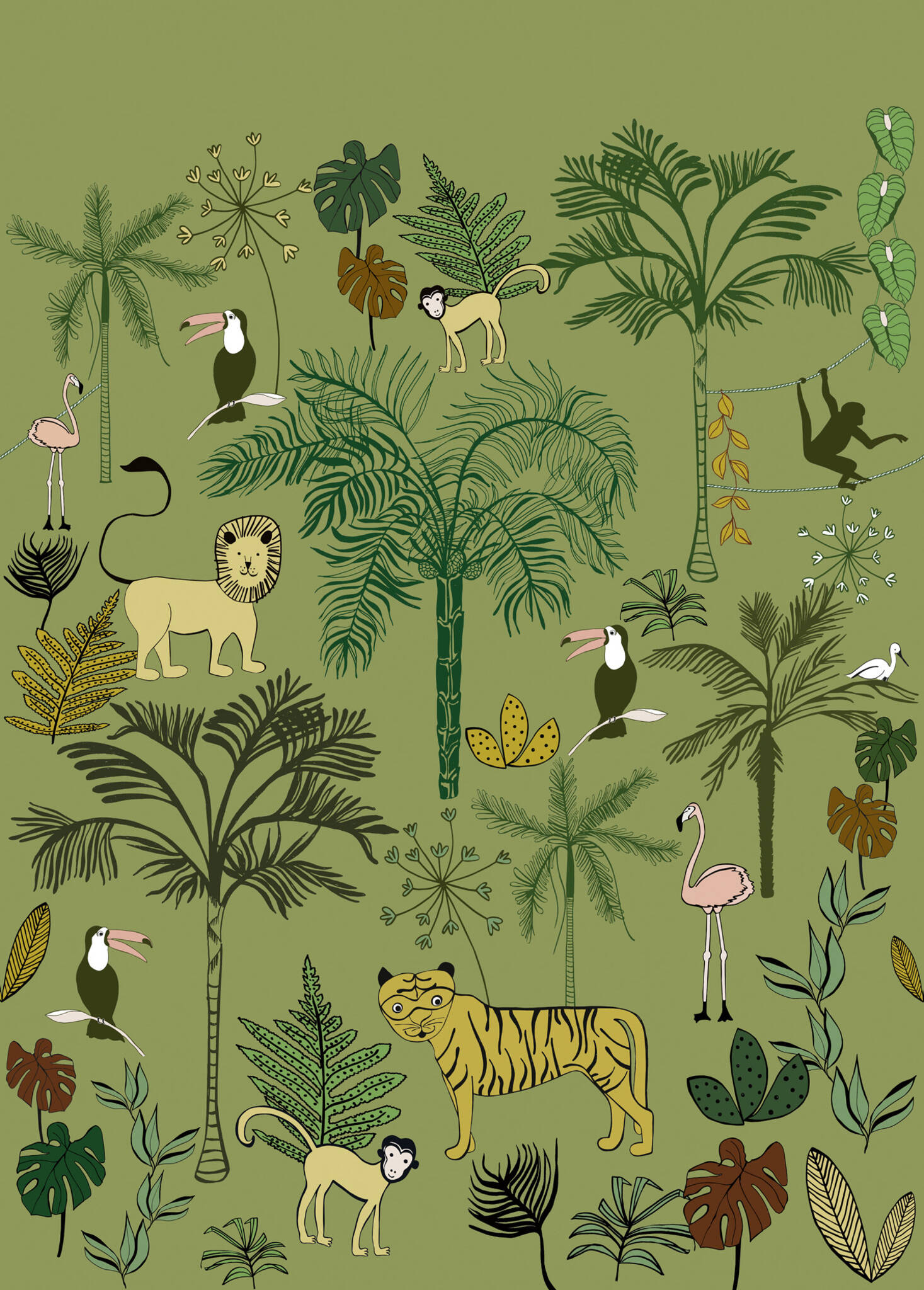 10-842142 Artikelscan 1 Wall mural with jungle animals 842142