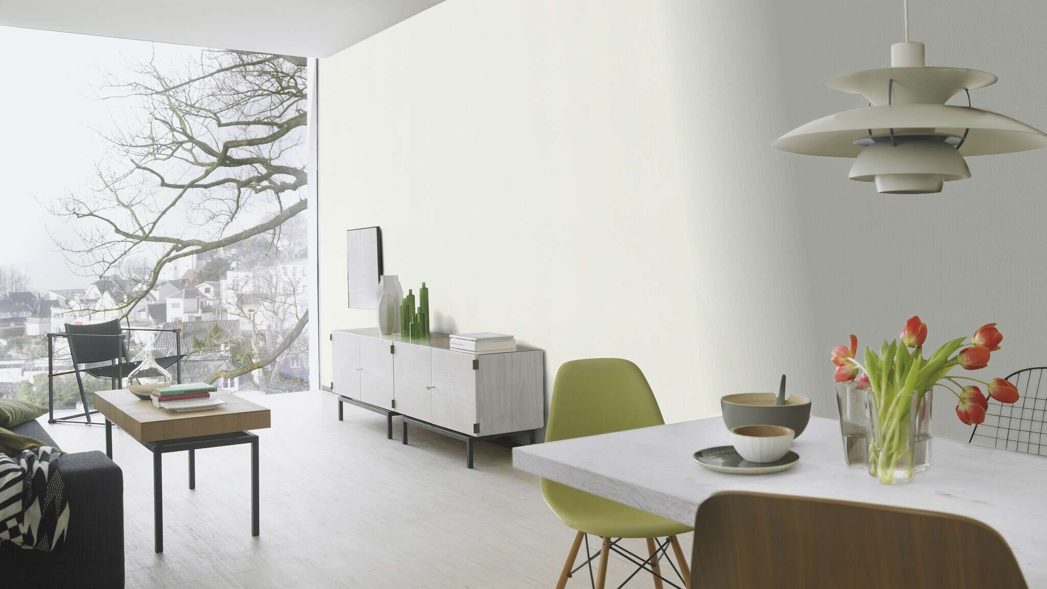 10-327502 Raumsituationen 1 Bauhaus wallpaper white paintable 327502