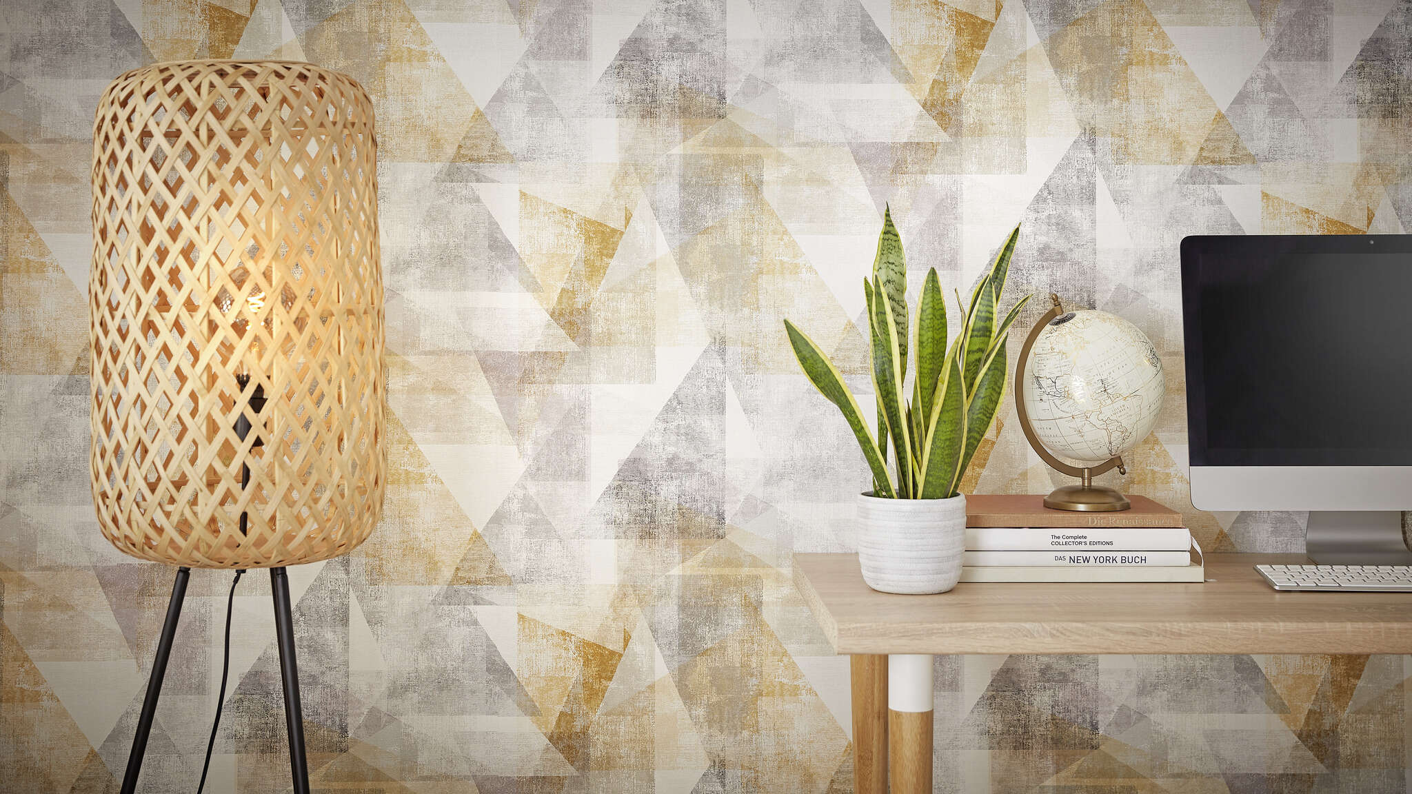 10-617948 Raumbilder 5 Graphic non-woven wallpaper in yellow-curry The best (2025) 617948