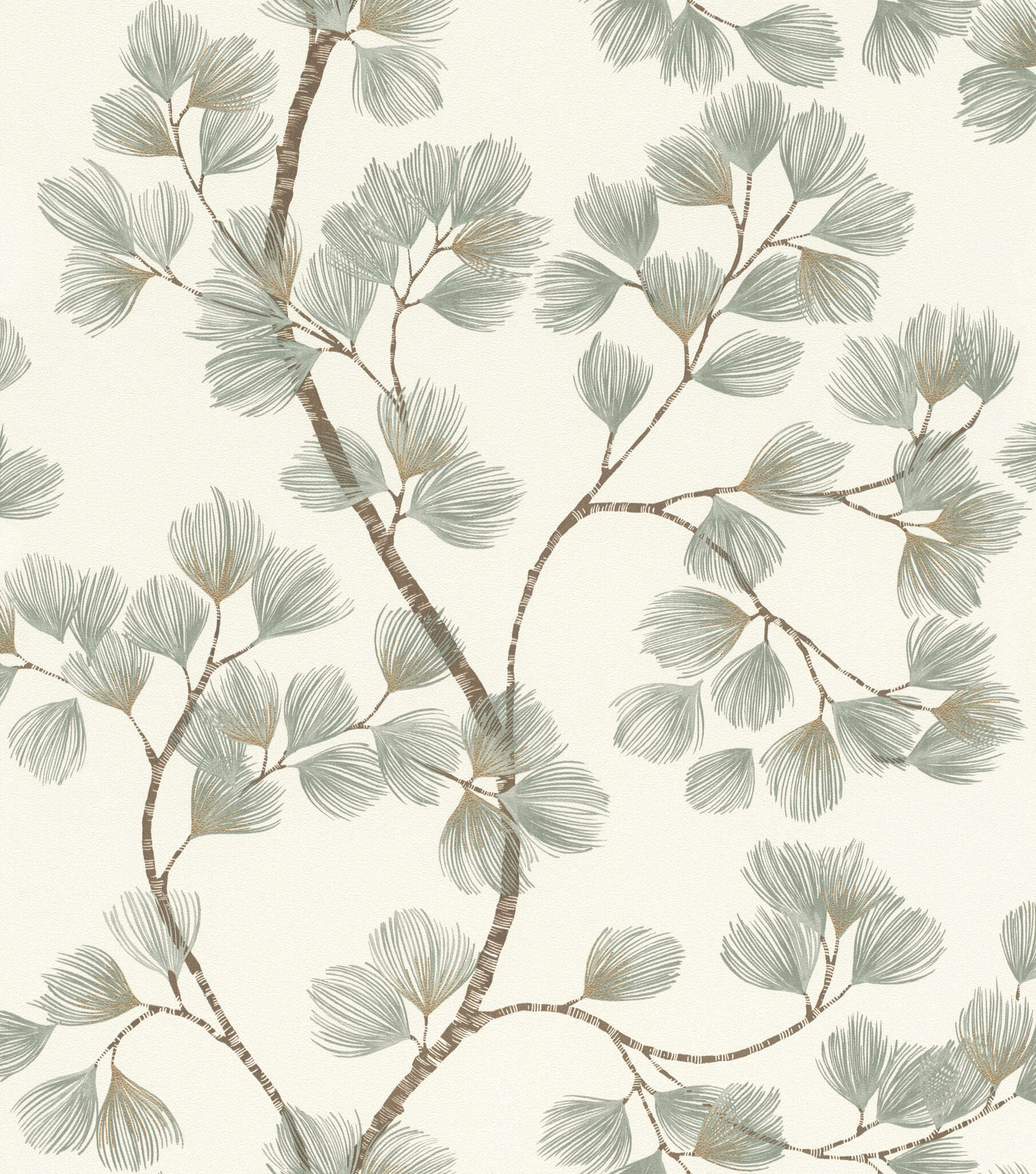 10-866902 Artikelscan 1 Wallpaper with branches and gold accents