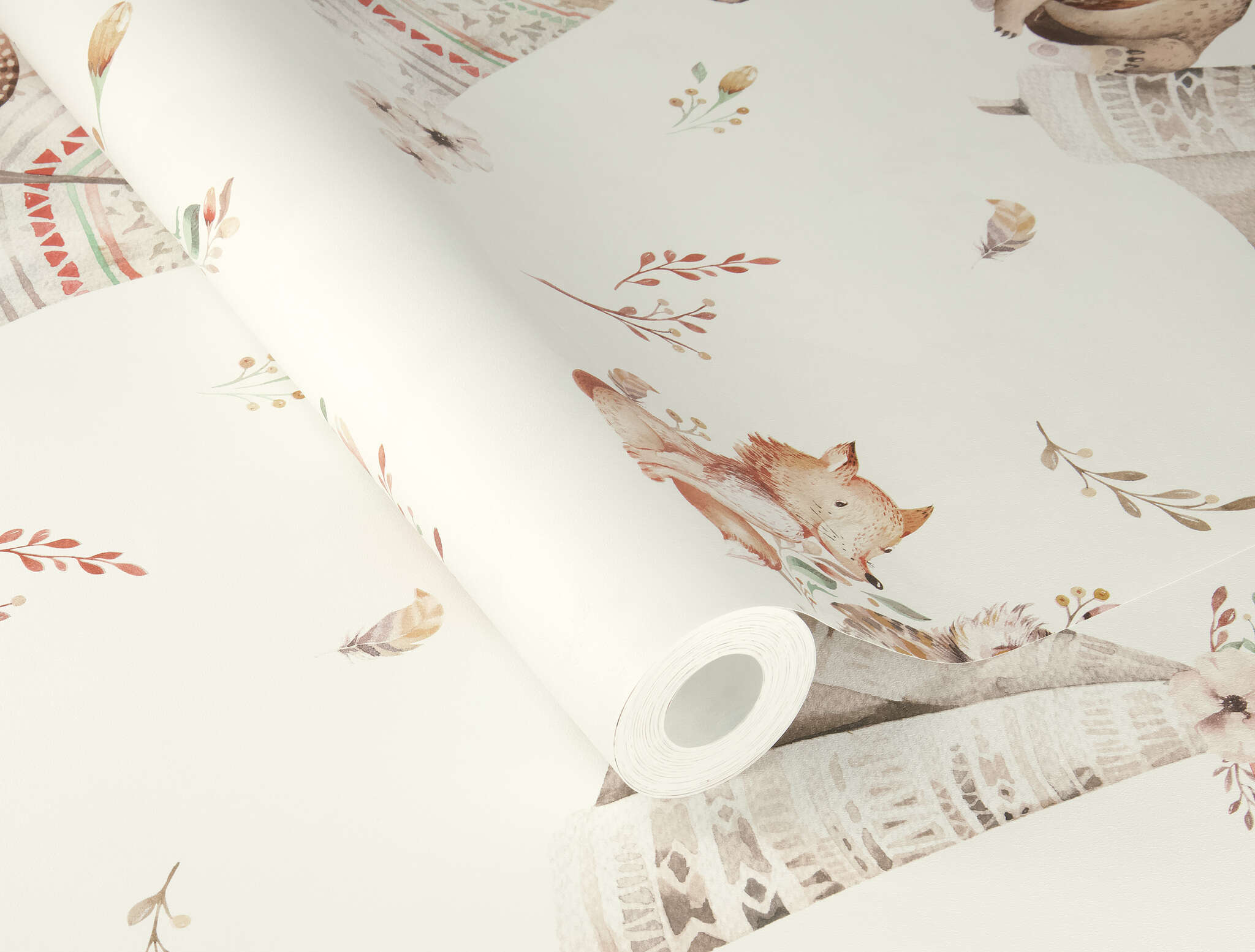 10-301427 Detailaufnahmen 1 Non-woven wallpaper in beige Kids World II 301427