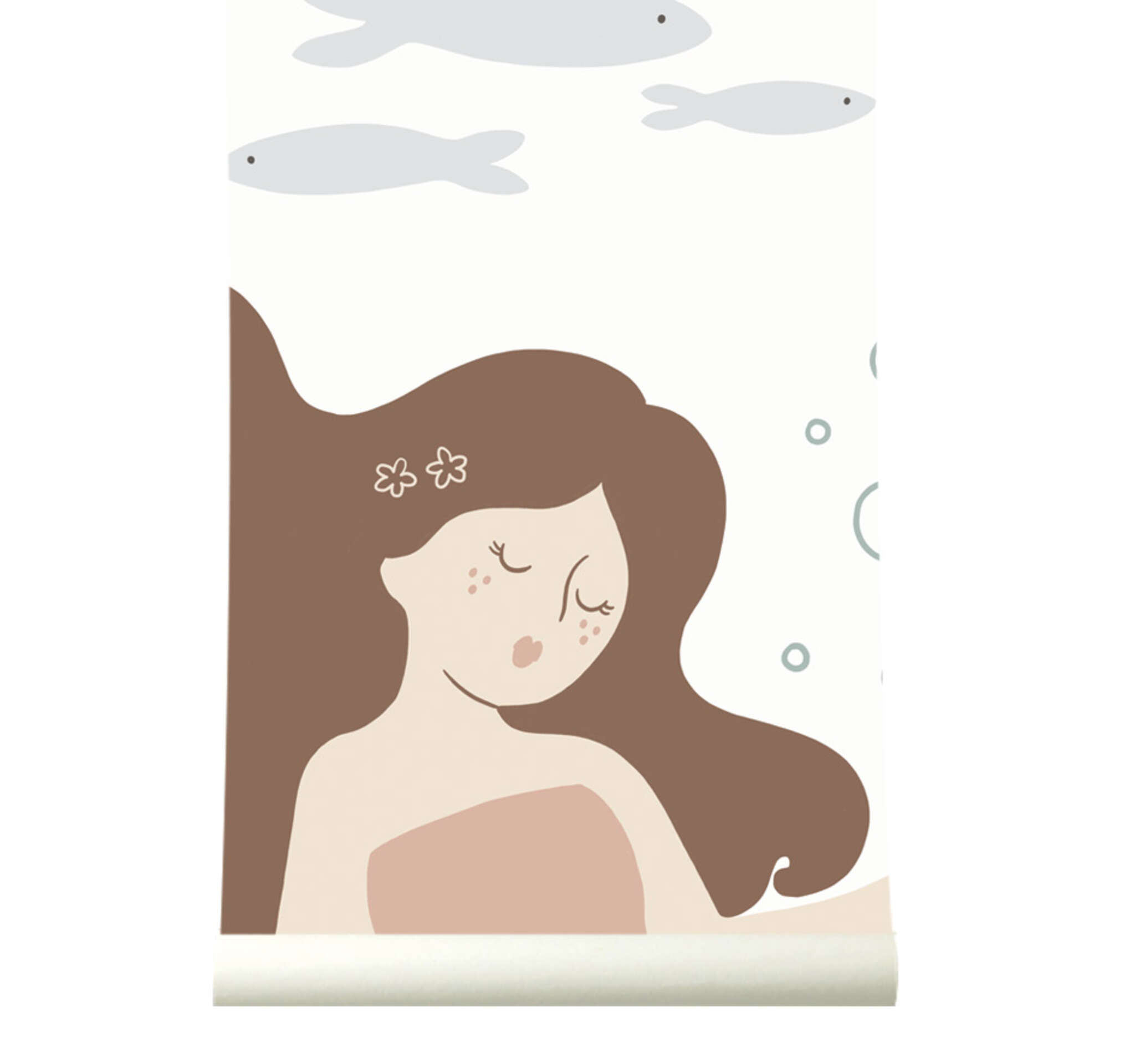 10-300019 Rolle abgerollt 1 Wall mural Mermaid in Pink | Roomblush - RB010-RC