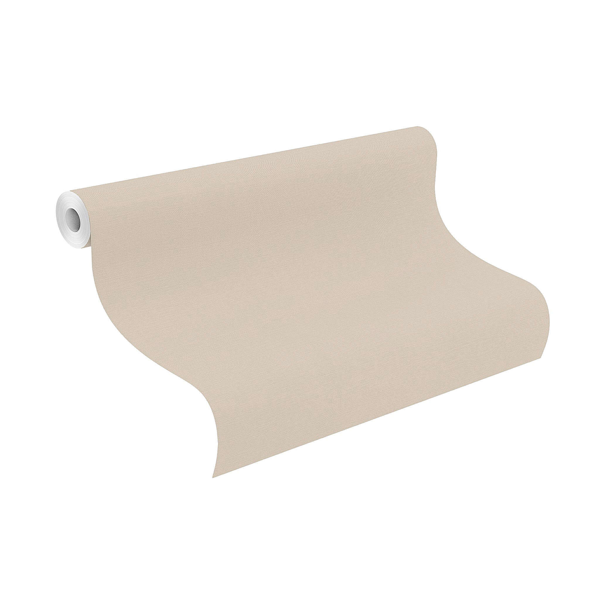 10-692716 Rolle abgerollt 1 Unrolled wallpaper roll with Single-colour wallpaper with a textile texture