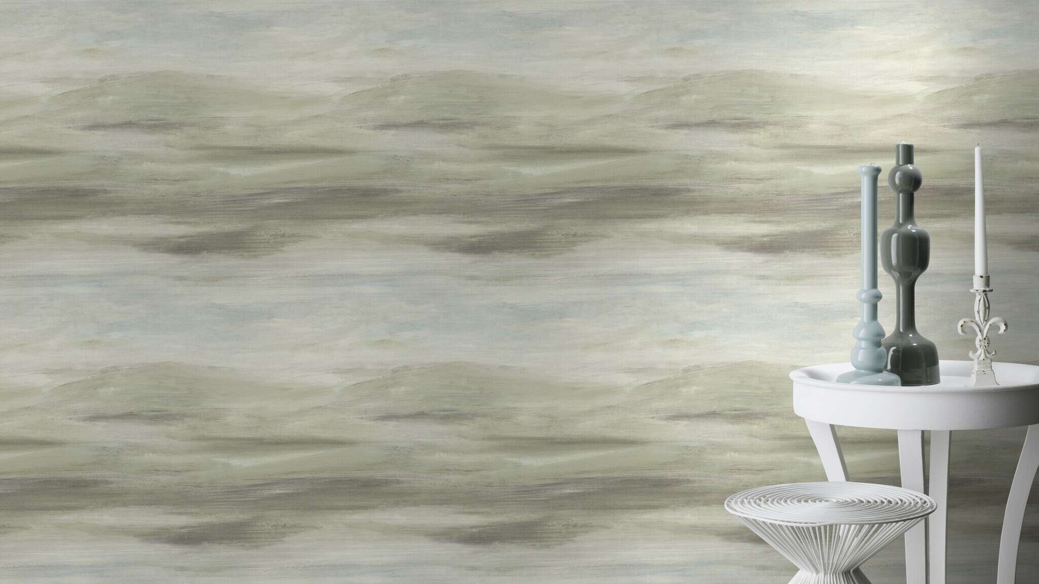 10-424614 Raumsituationen 4 Gradient non-woven wallpaper in green-pastel green Selection 424614