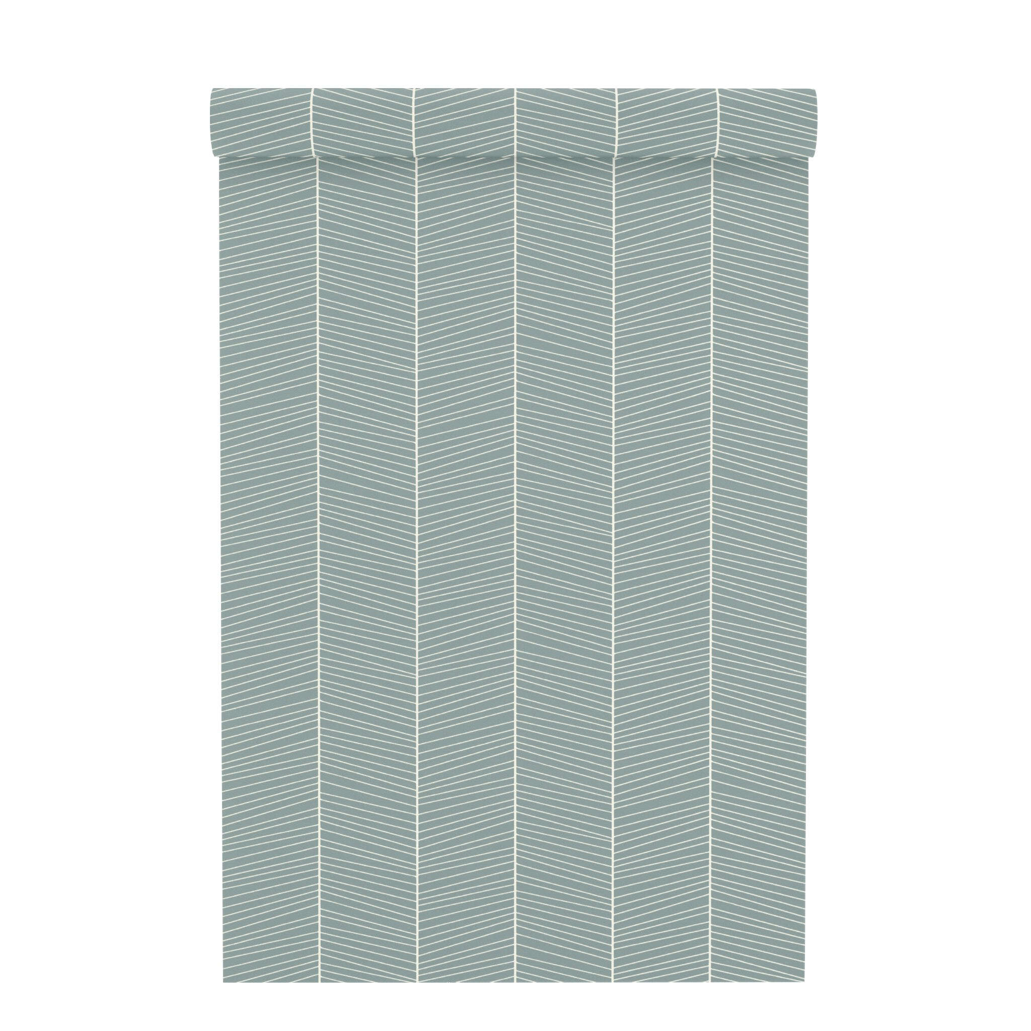 10-699012 Rolle abgerollt 2 Rollenabbildung mit Tapete mit Zick-Zack Muster und feiner Struktur