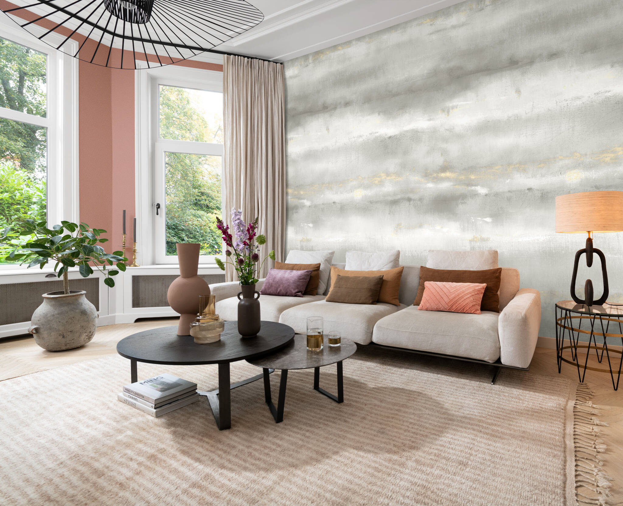 10-367584 Raumbilder 1 Non-woven wallpaper in gray Florentine IV wallpaper 367584