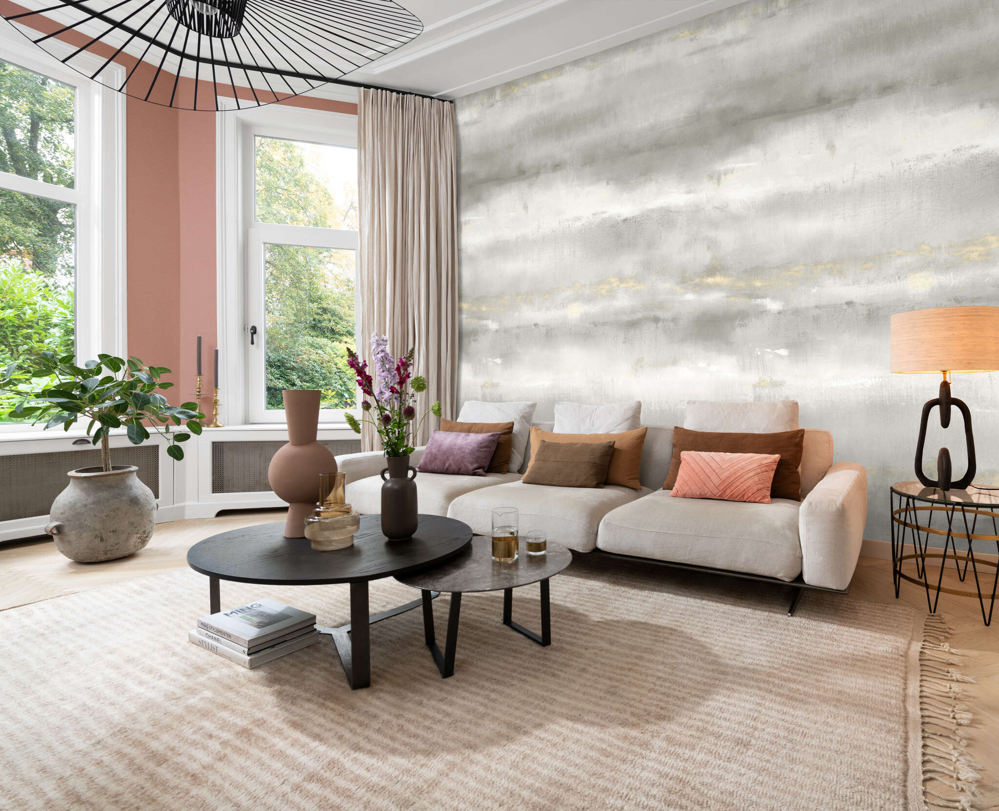 10-367584 Raumbilder 1 Non-woven wallpaper in gray Florentine IV wallpaper 367584