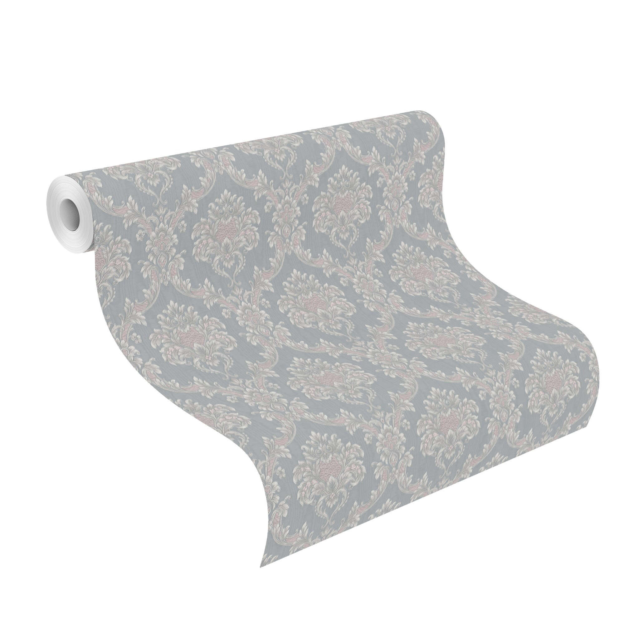 10-147940 Rolle abgerollt 1 Ornamente Papiertapete in Grau-hellgrau Selection Papier 147940