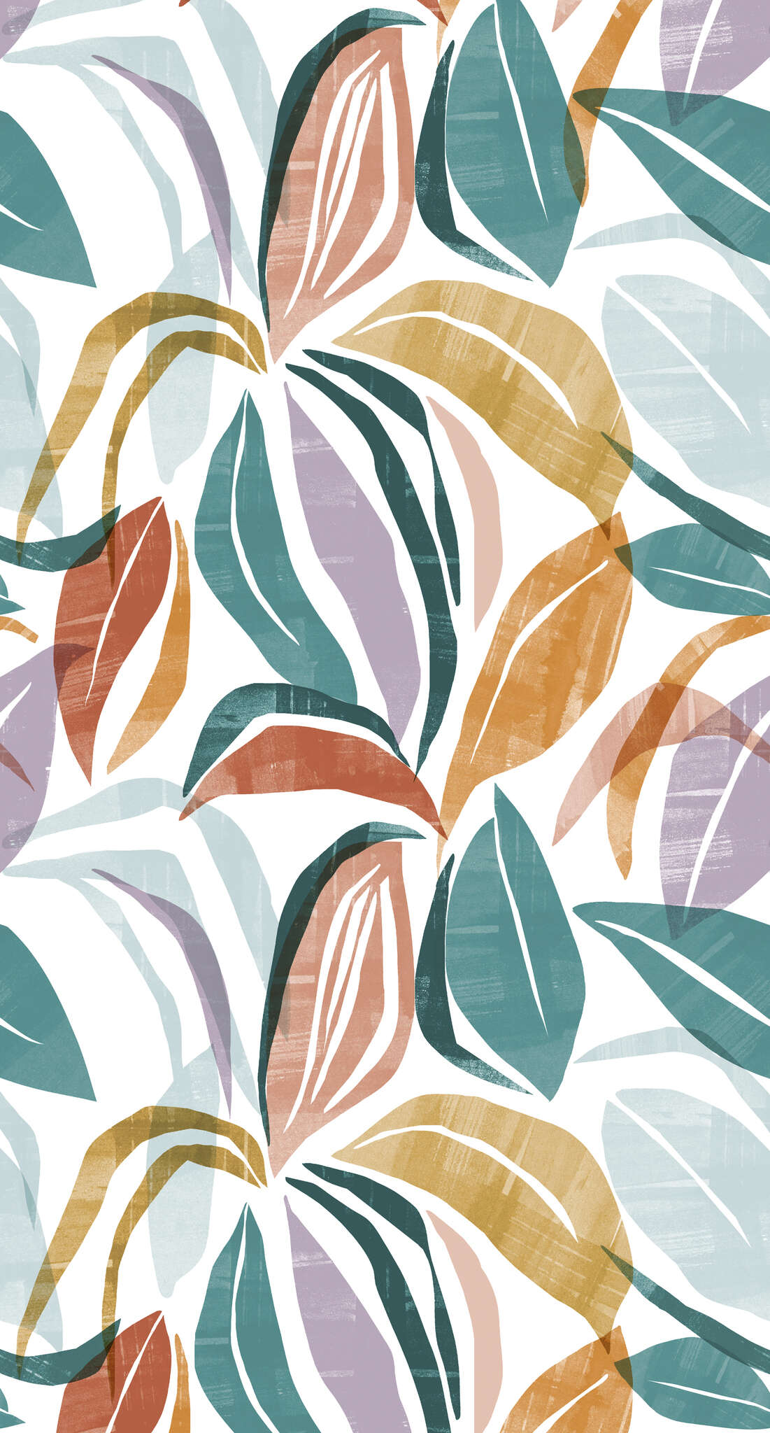 10-300353 Artikelscan 1 Papier peint panoramique Colored Leaves in Vert | Roomblush - RB476