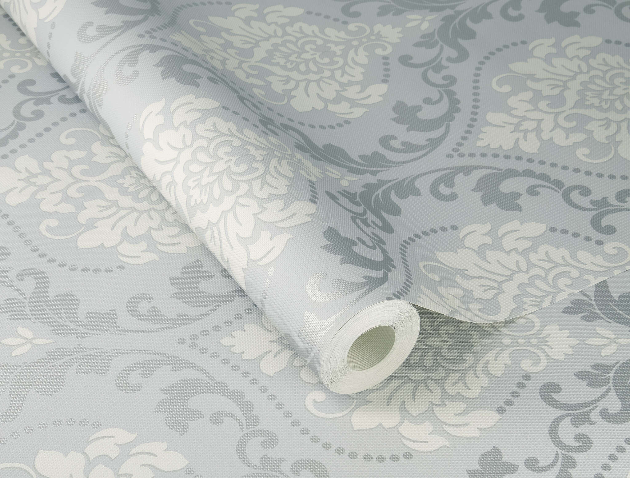 10-218121 Detailaufnahmen 1 Paper wallpaper in gray-light gray Selection Papier 218121