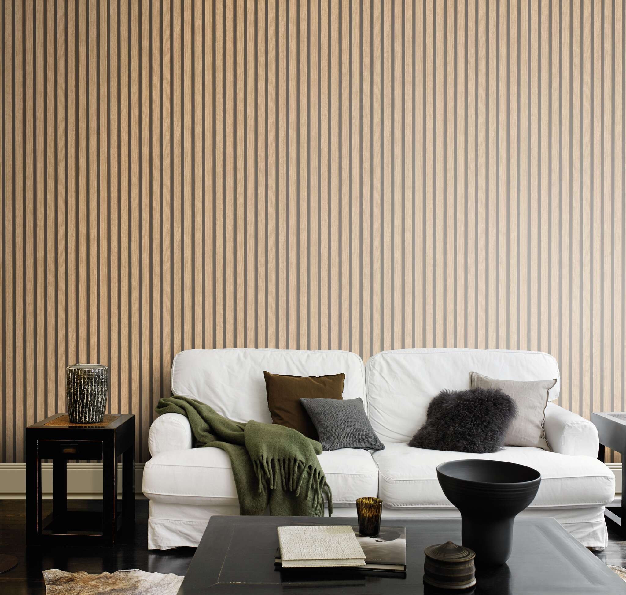 10-499322 Raumsituationen 3 Room with Wallpaper with acoustic panels