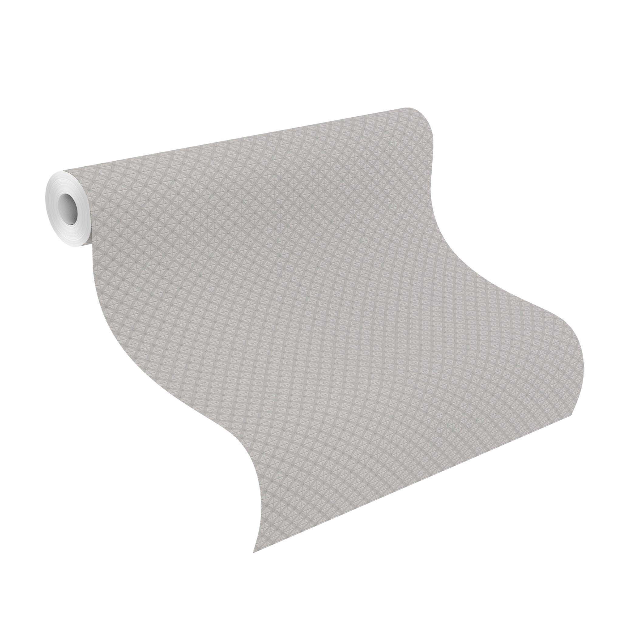 10-506754 Rolle abgerollt 1 Rollenabbildung mit Tapete mit geometrischen Quadraten