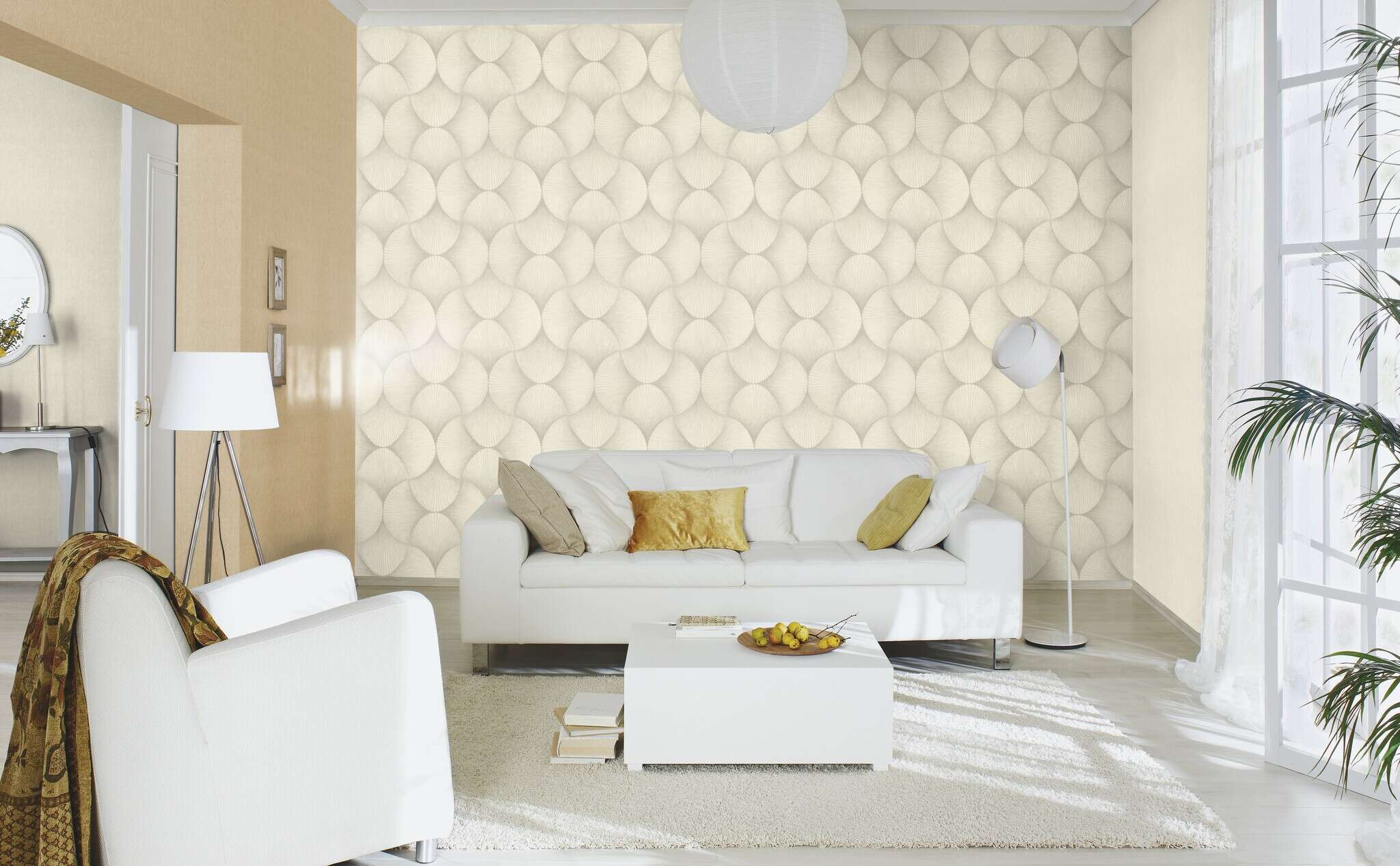 10-608236 Raumsituationen 1 Papier peint graphique intissé beige-taupe clair Sky Lounge 608236