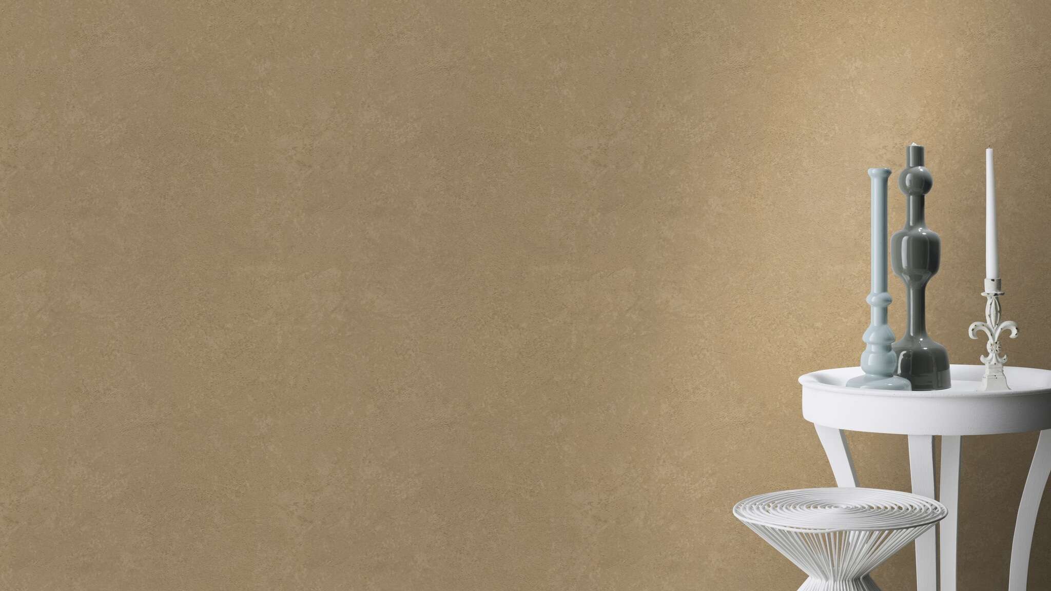 10-315196 Raumsituationen 1 Room with Strong mustard yellow combined with an oxidised metal look – a real eye-catcher with depth.