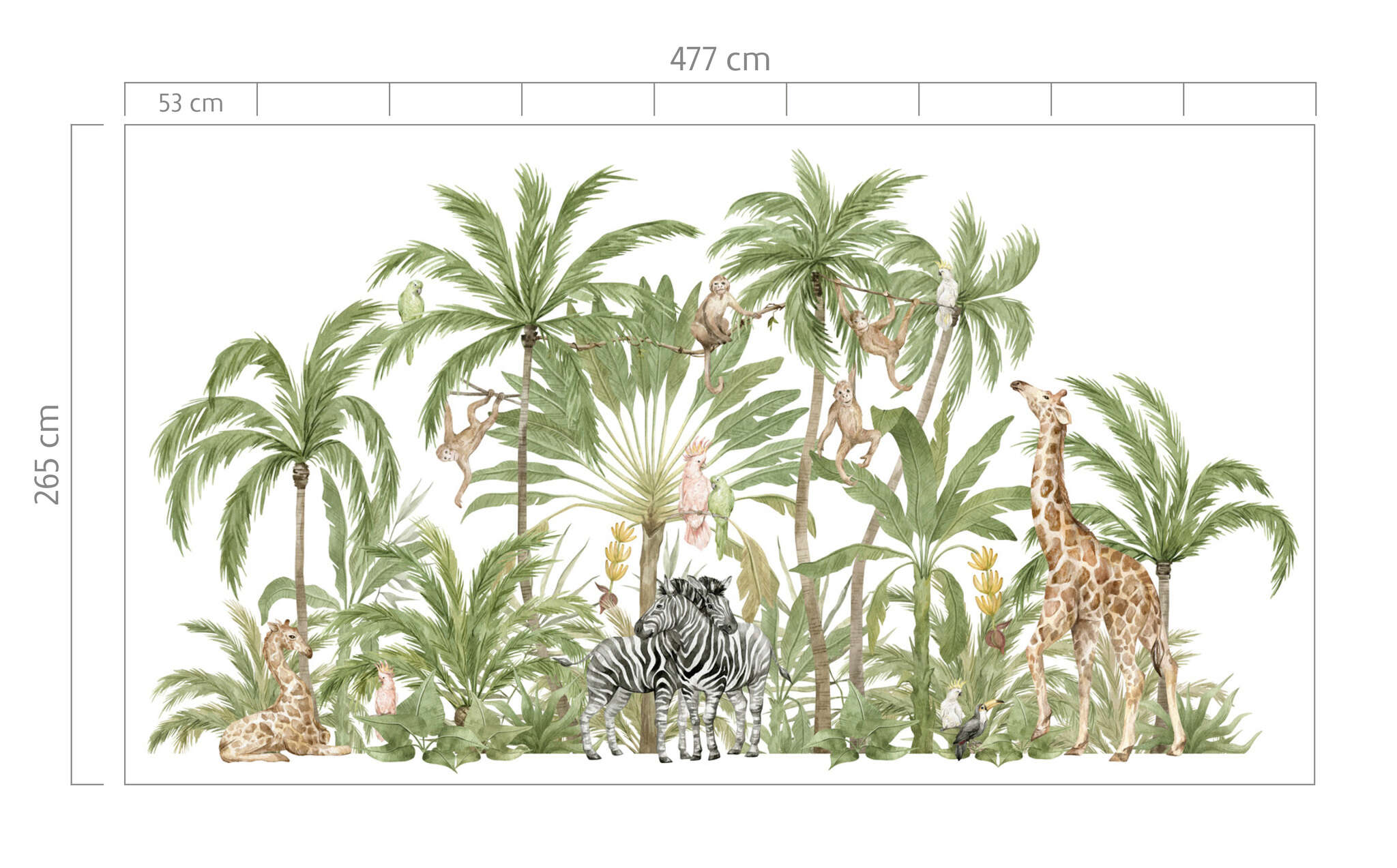 10-360080 Bildauschnitt 1 Kids room wallpaper jungle photo wallpaper 360080