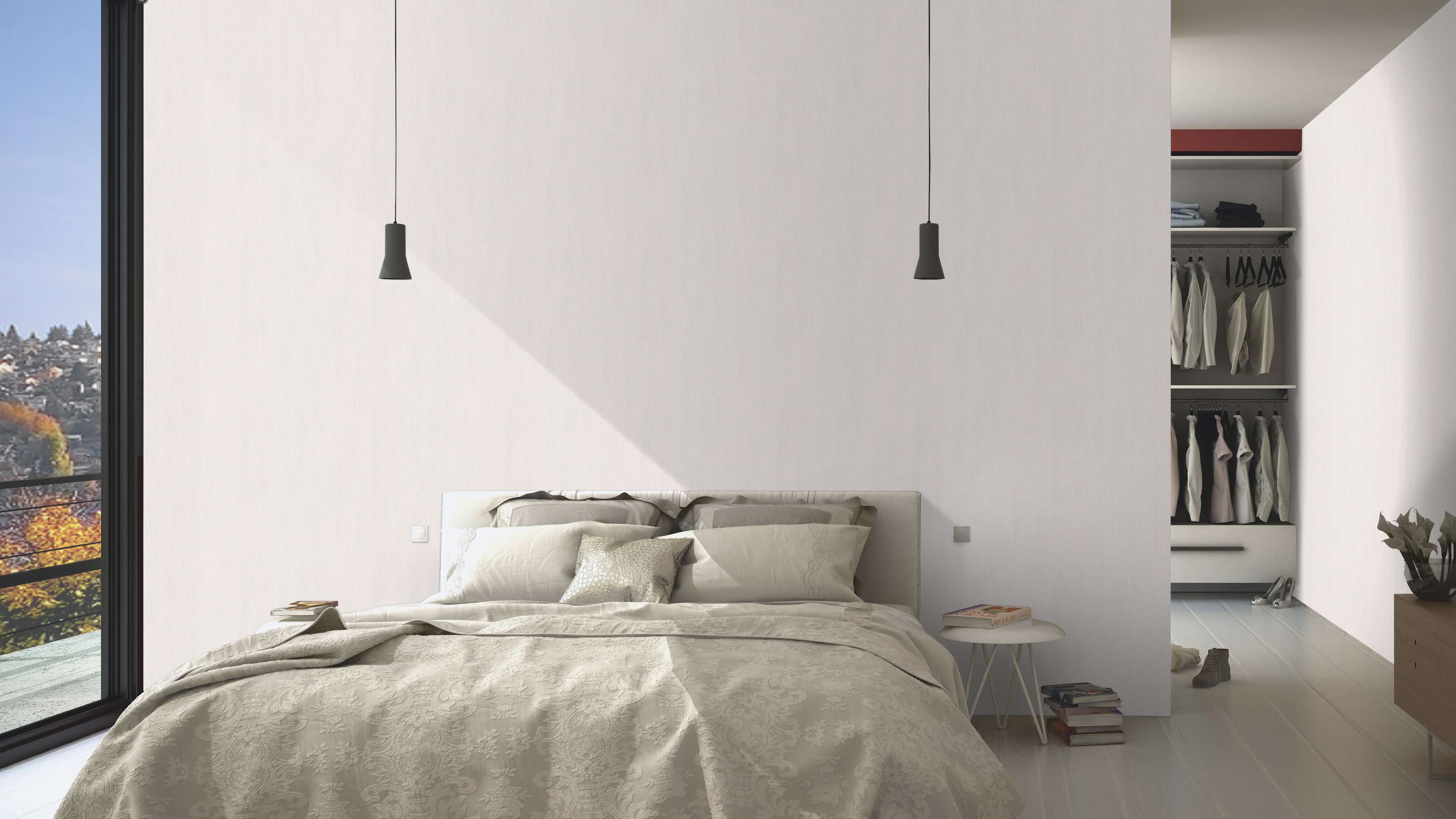 10-415766 Raumsituationen 1 Non-woven wallpaper in white Selection 415766