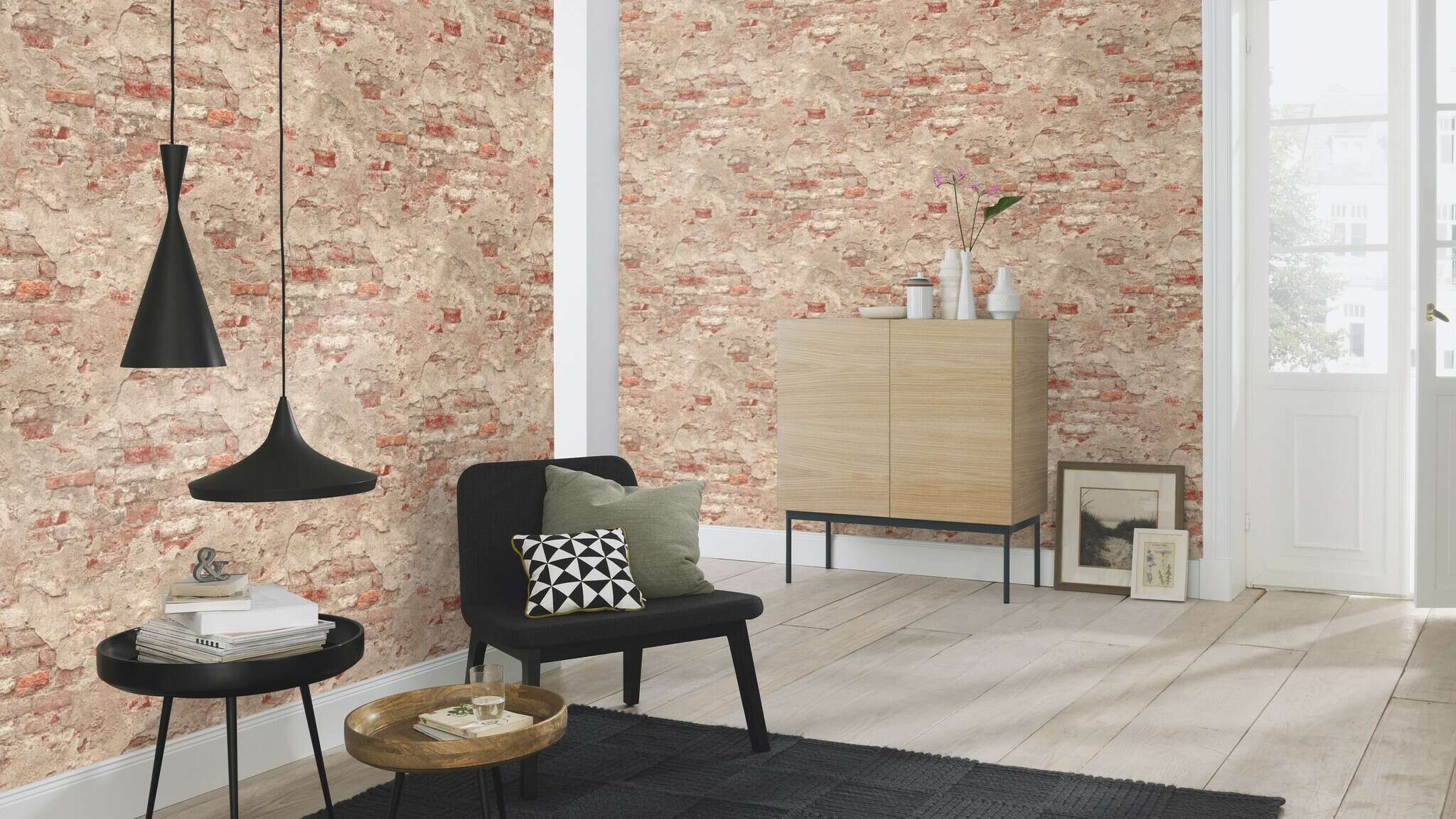 10-939323 Raumsituationen 1 Mauer Vliestapete in Beige Selection 939323