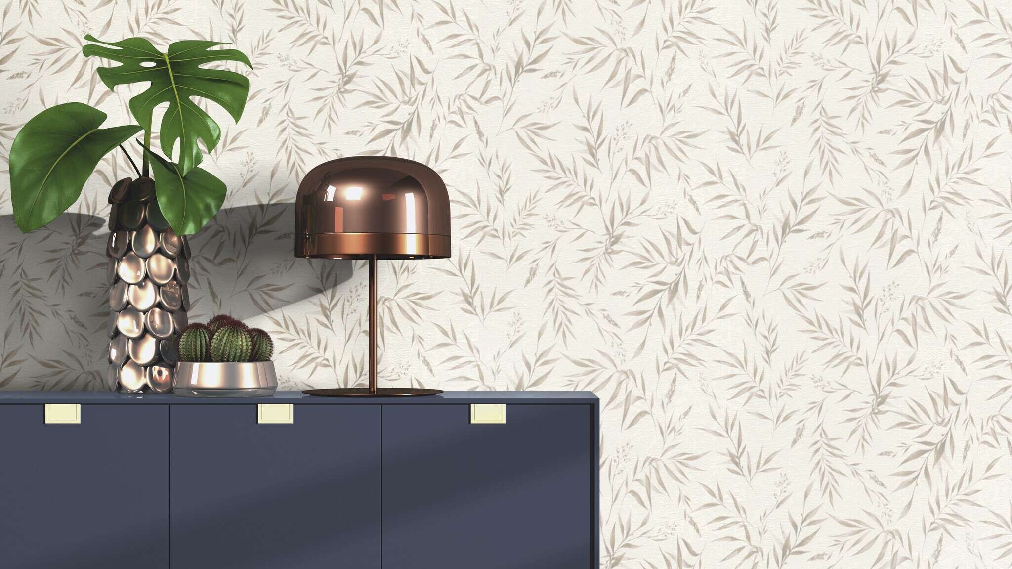 10-320725 Raumsituationen 1 Non-woven wallpaper in beige Selection Relief/non-woven 320725