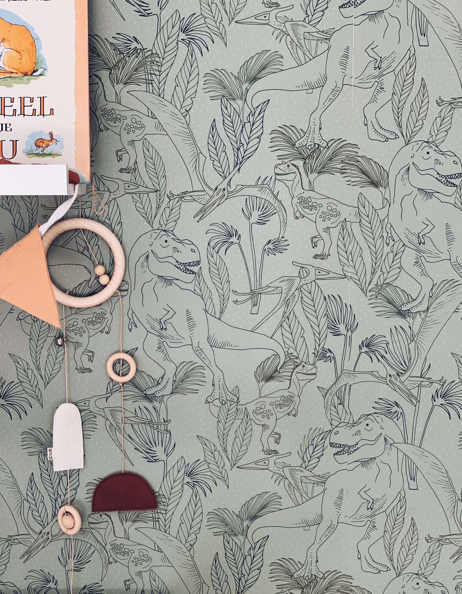 10-300129 Detailaufnahmen 1 Wall mural Dino in Green | Roomblush - RB223