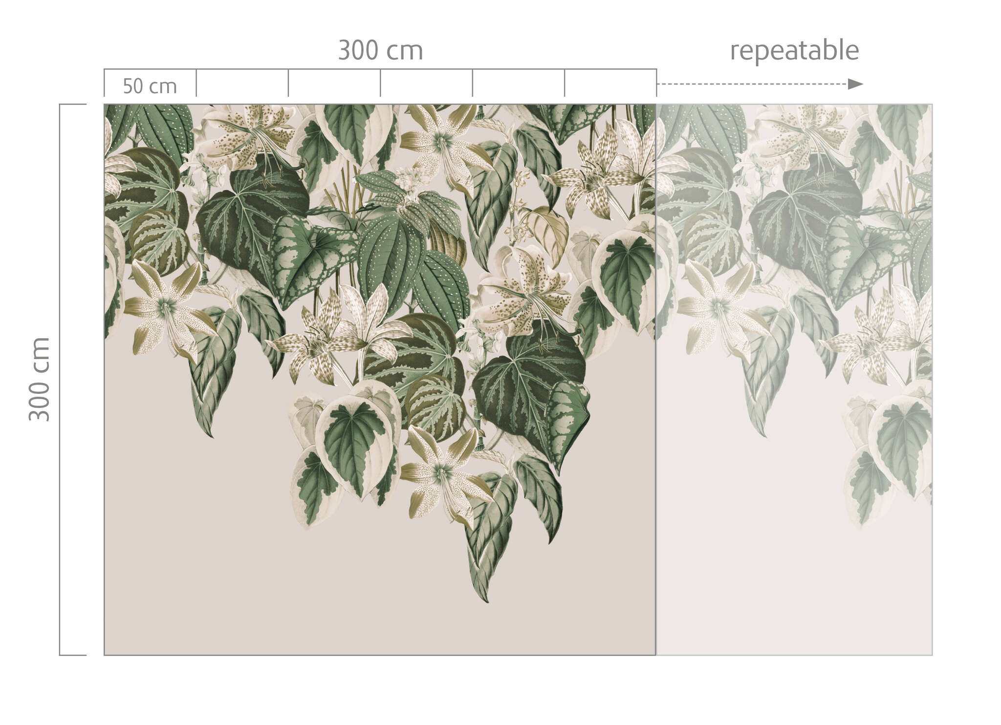 10-590012 Bildauschnitt 1 magicwalls Papier peint avec rinceaux de fleurs 590012