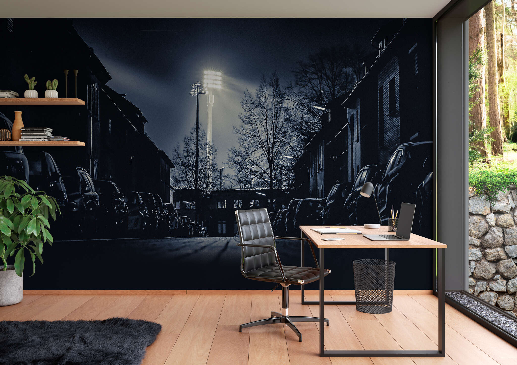 10-365467 Raumbilder 2 VfL Osnabrück non-woven wallpaper Bremen Bridge at night photo wallpaper 365467
