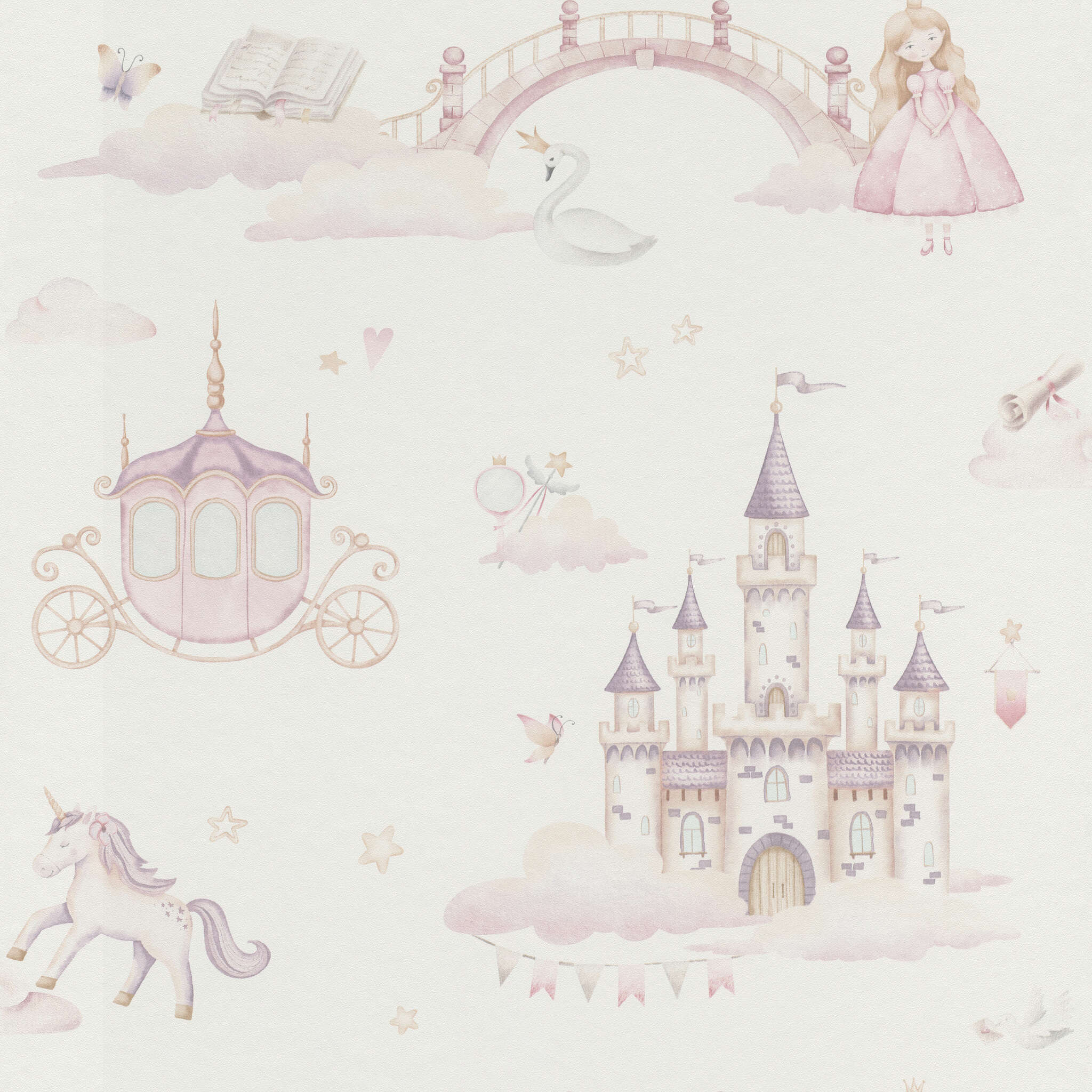 10-302721 Artikelscan 1 Vliestapete in Pink Kids World II 302721