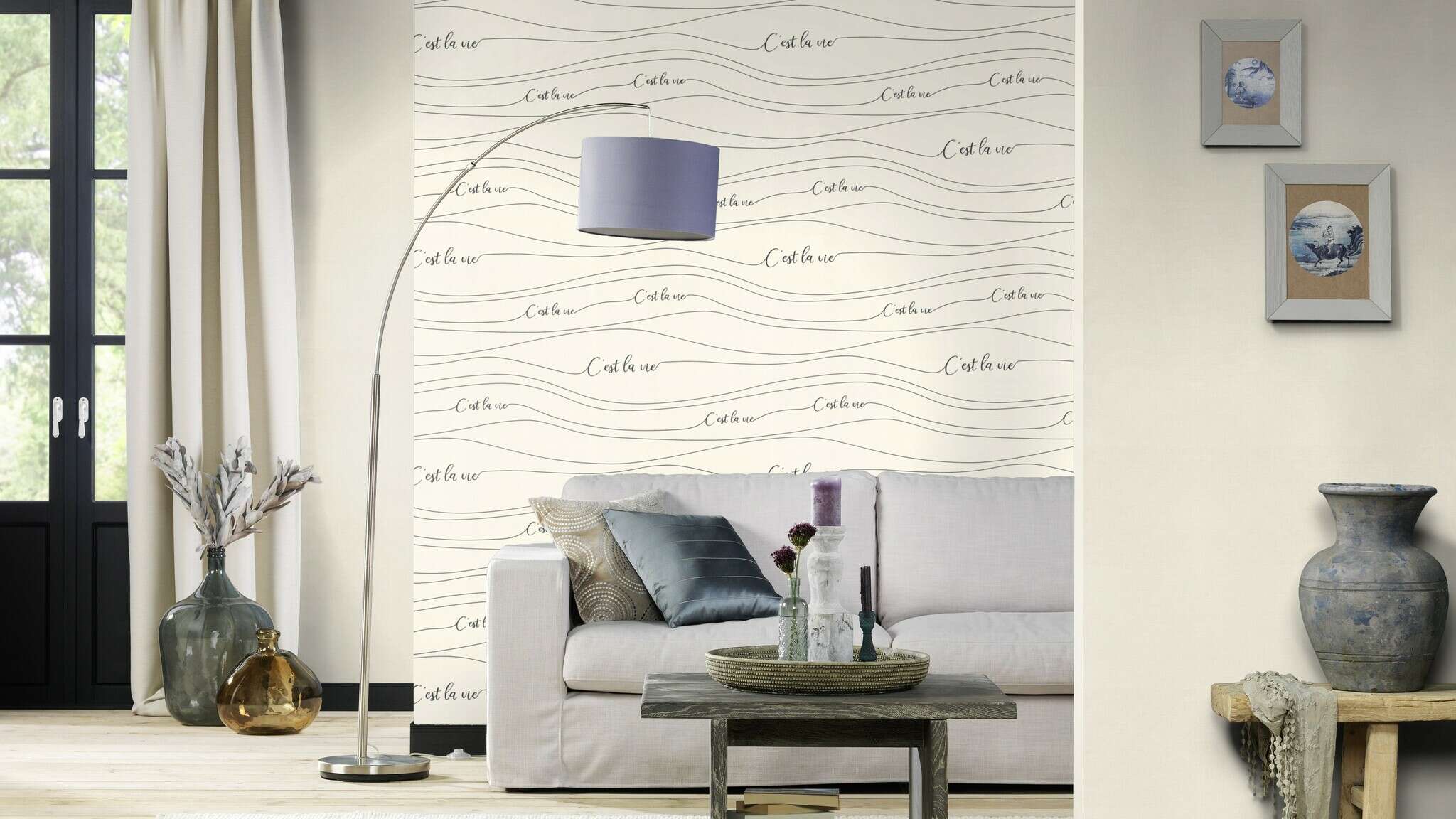 10-464603 Raumsituationen 2 Non-woven wallpaper in white-pure white Selection 464603