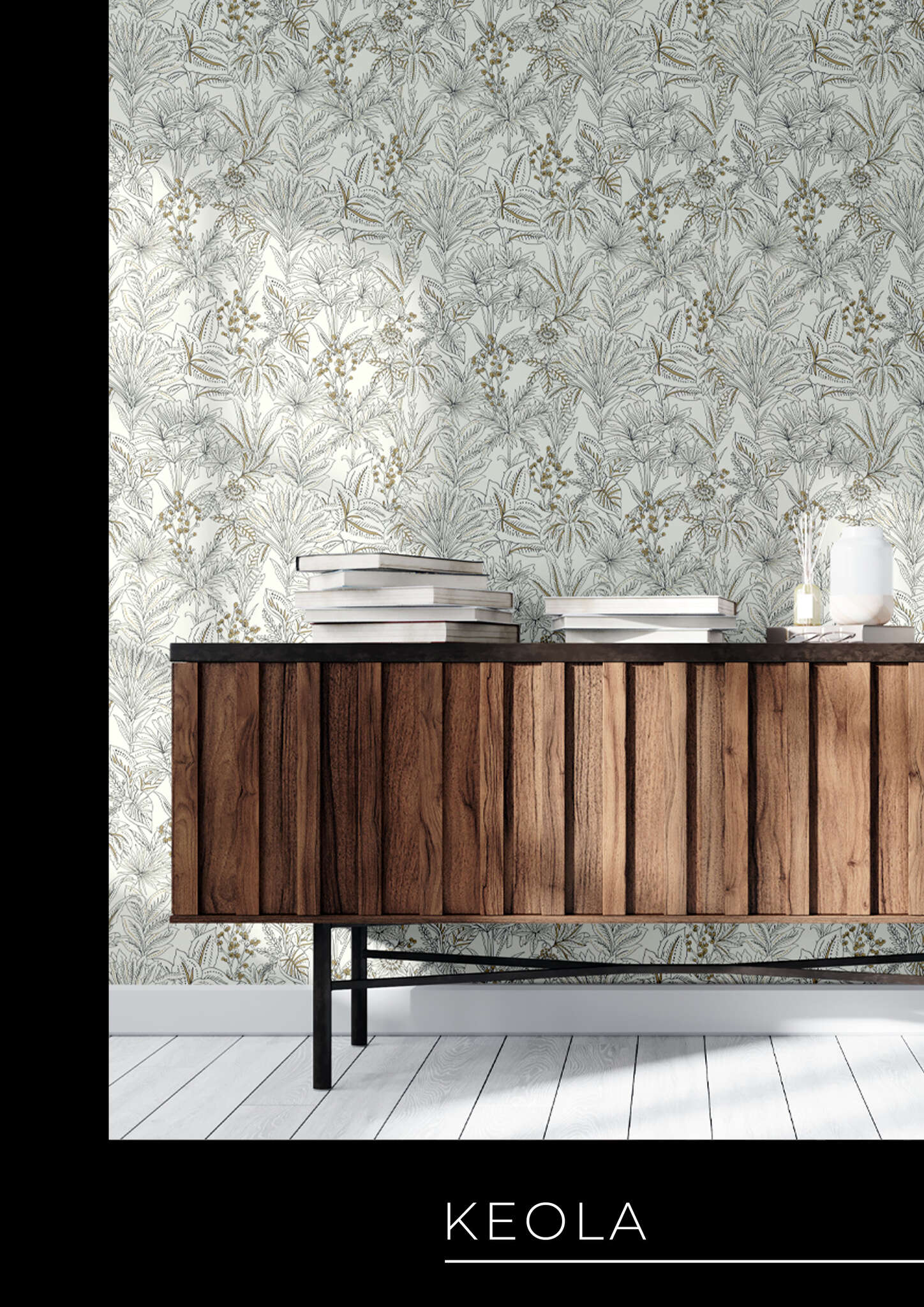 10-582819 Raumsituationen 1 Non-woven wallpaper in black Selection vinyl/non-woven 582819