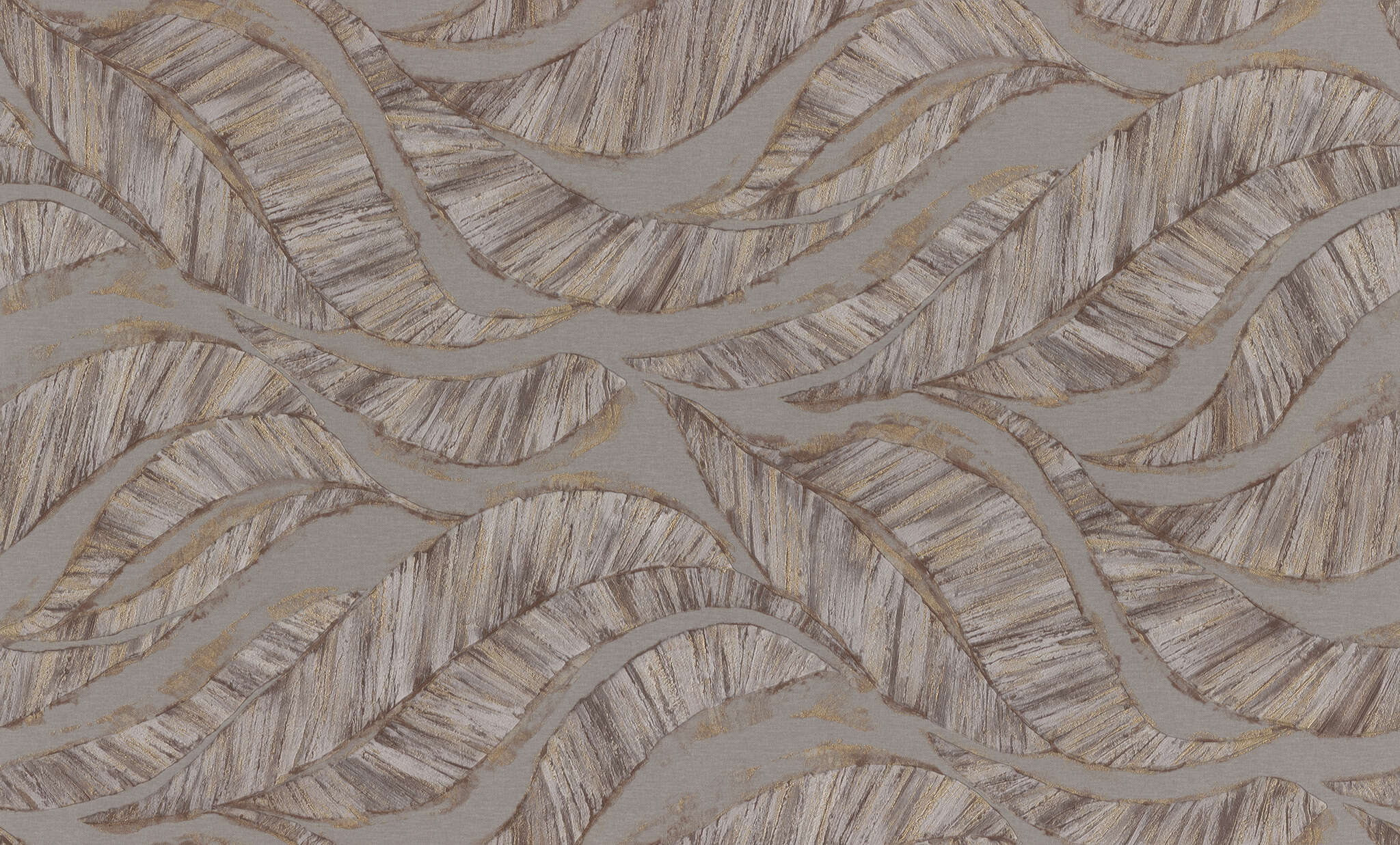 10-979053 Artikelscan 1 Blätter Vliestapete in Braun-Taupe dunkel Selection doppeltbreit 979053