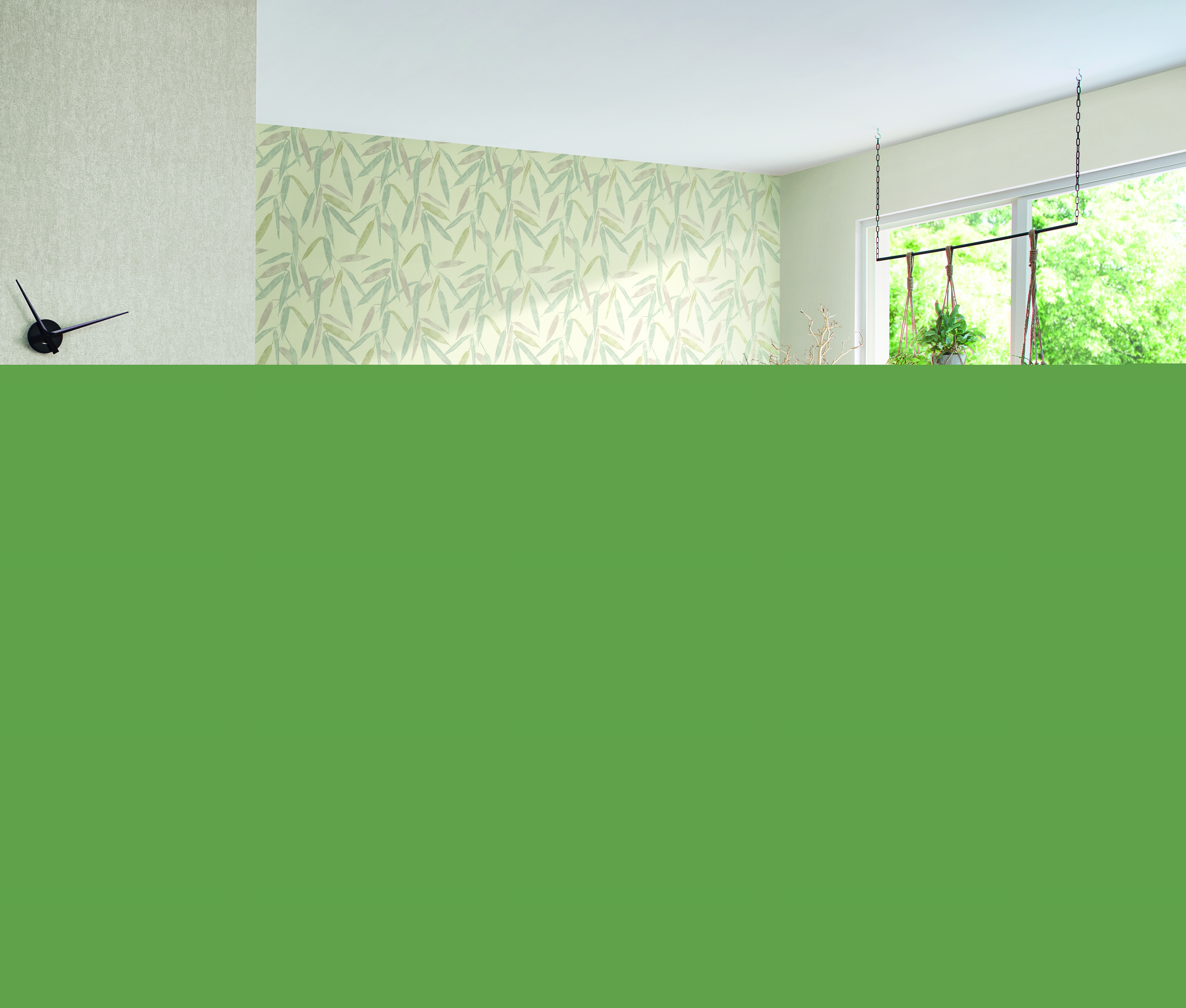 10-402353 Raumsituationen 5 Room with Modern wallpaper in light grey with a subtle, textured surface for minimalist rooms