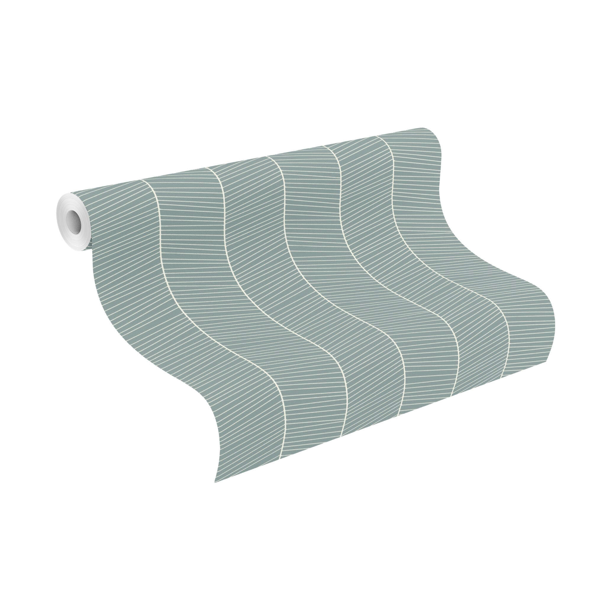 10-699012 Rolle abgerollt 1 Rollenabbildung mit Tapete mit Zick-Zack Muster und feiner Struktur