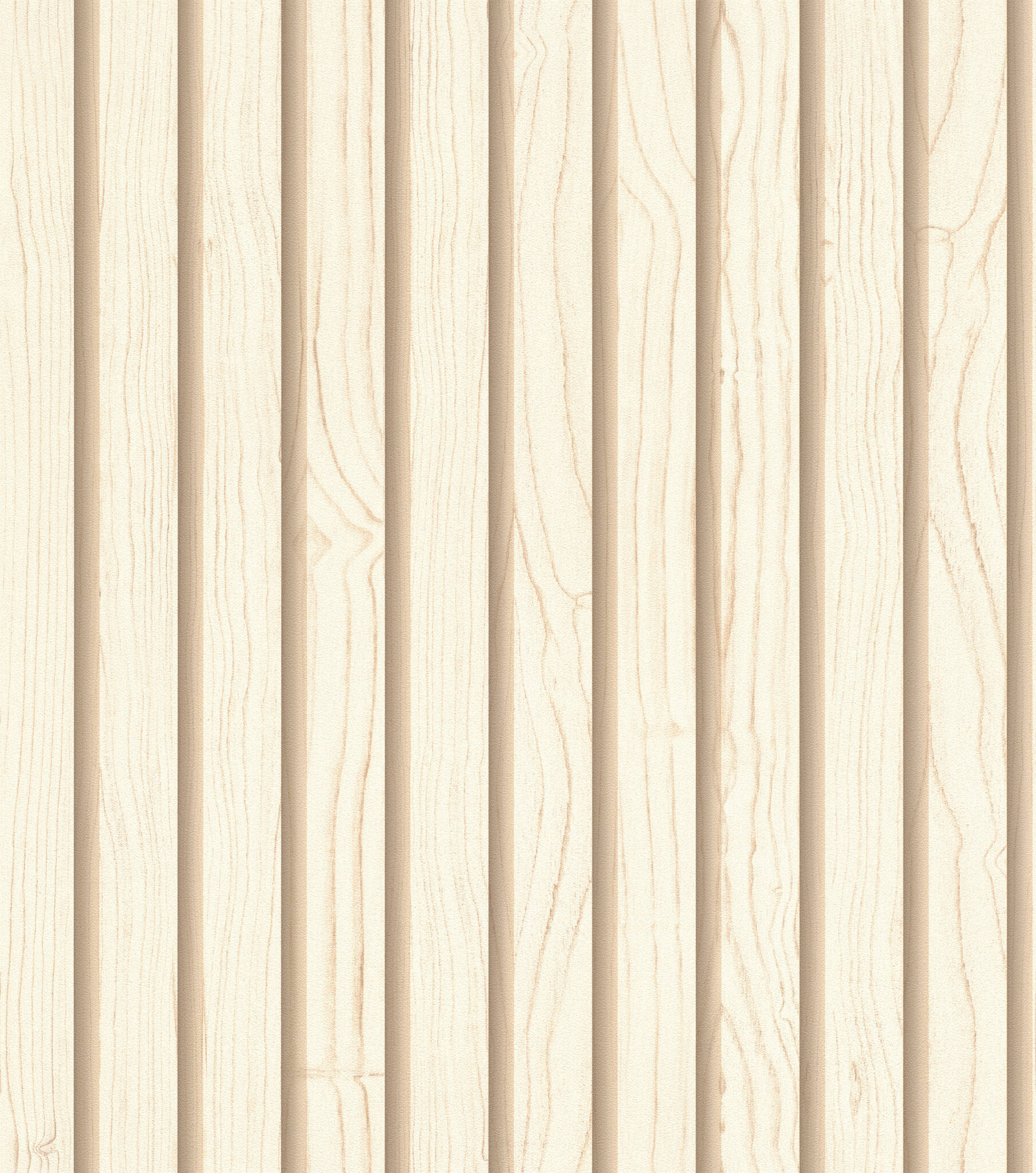 Vliestapete mit Holzpaneelen in Beige 480214