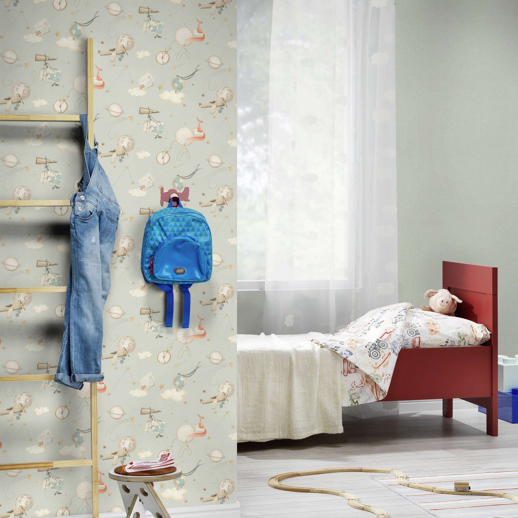 10-302226 Raumsituationen 4 Vliestapete in Blau Kids World II 302226