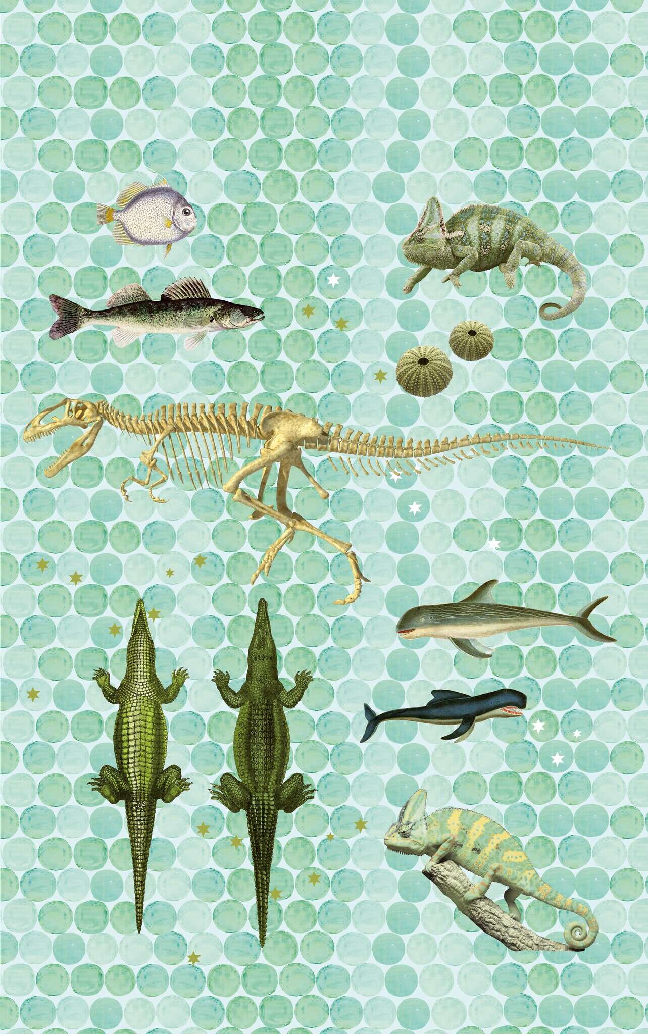 10-532081 Produktabbildung (ohne Scans) 1 Wall mural with dinosaurs and reptiles 532081