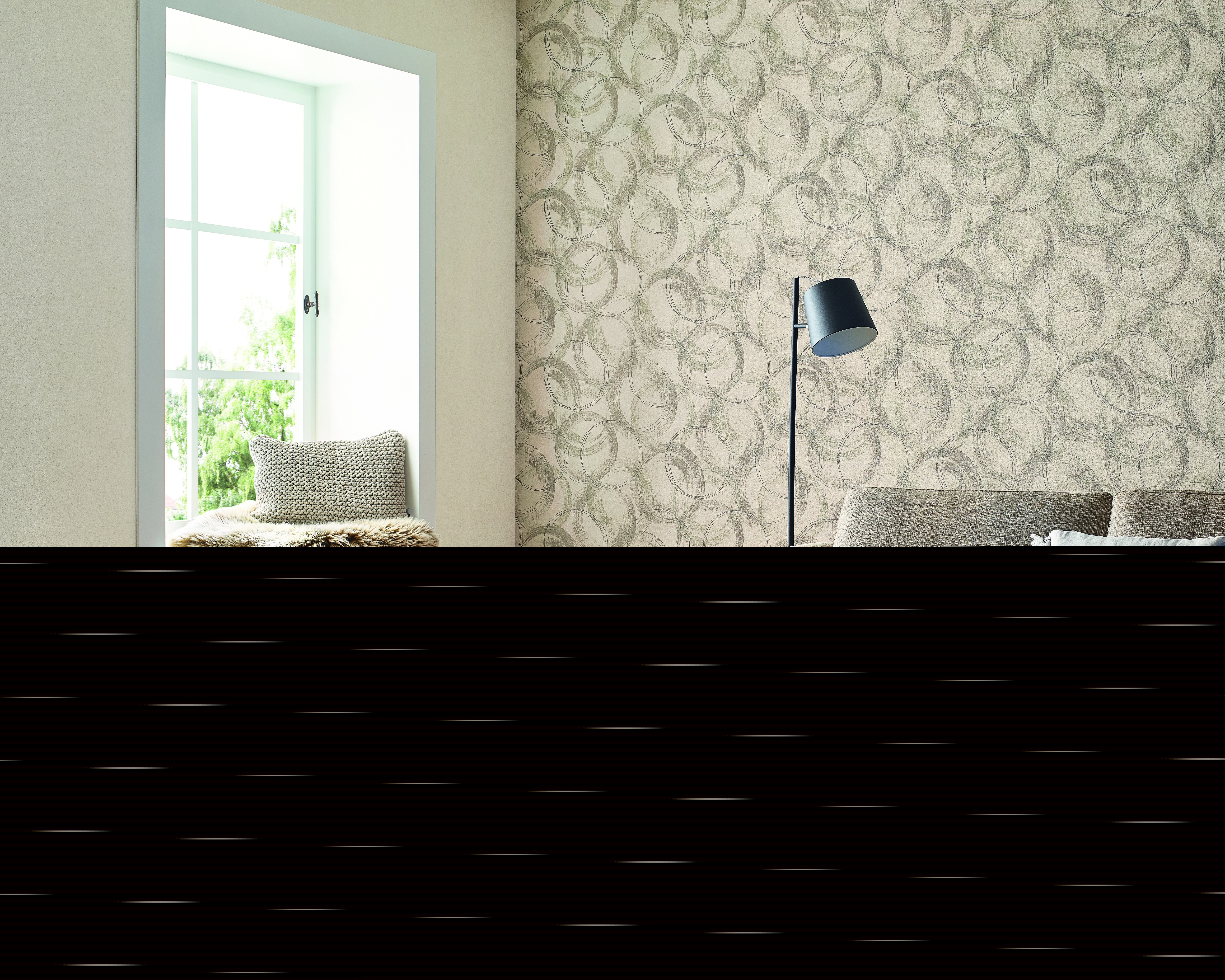 10-467147 Raumbilder 1 Non-woven wallpaper in beige Wall Textures VI 467147