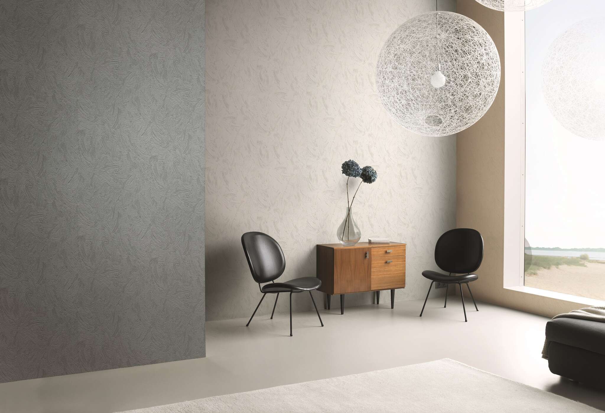 10-483406 Raumbilder 1 Room with Wallpaper with plaster texture