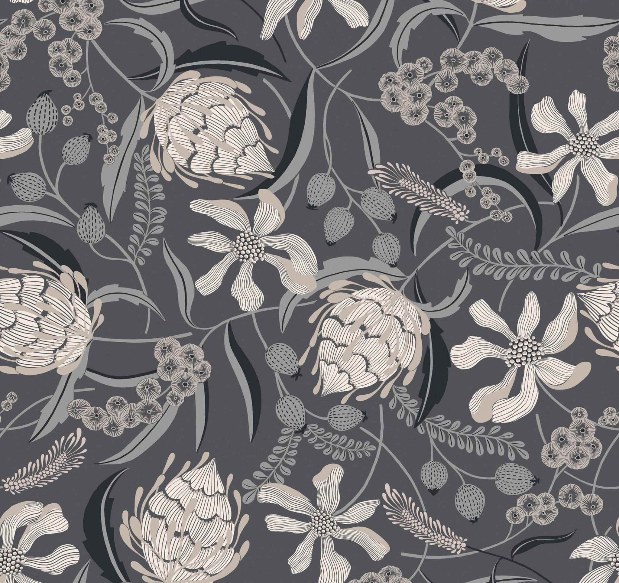 10-367317 Artikelscan 1 SCHÖNER WOHNEN collection PLAYFUL wall mural in black 367317