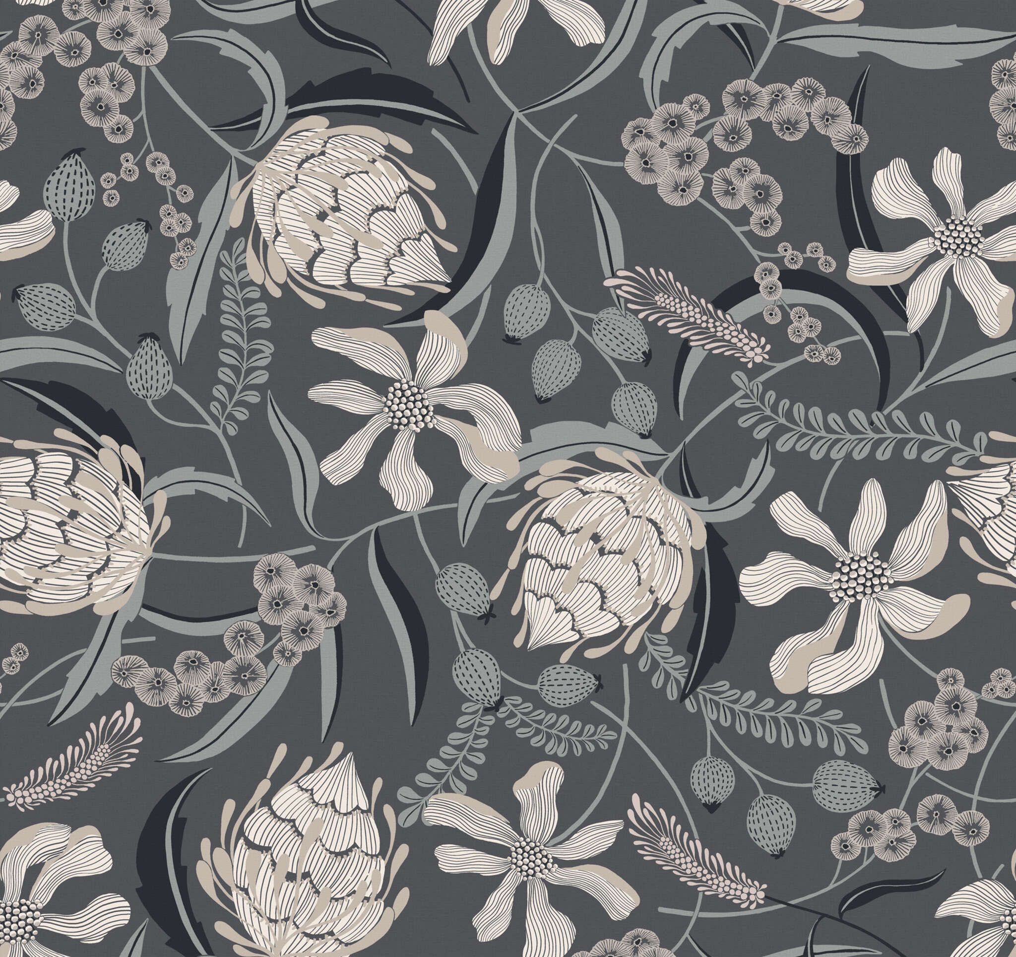 10-367317 Artikelscan 1 SCHÖNER WOHNEN collection PLAYFUL wall mural in black 367317
