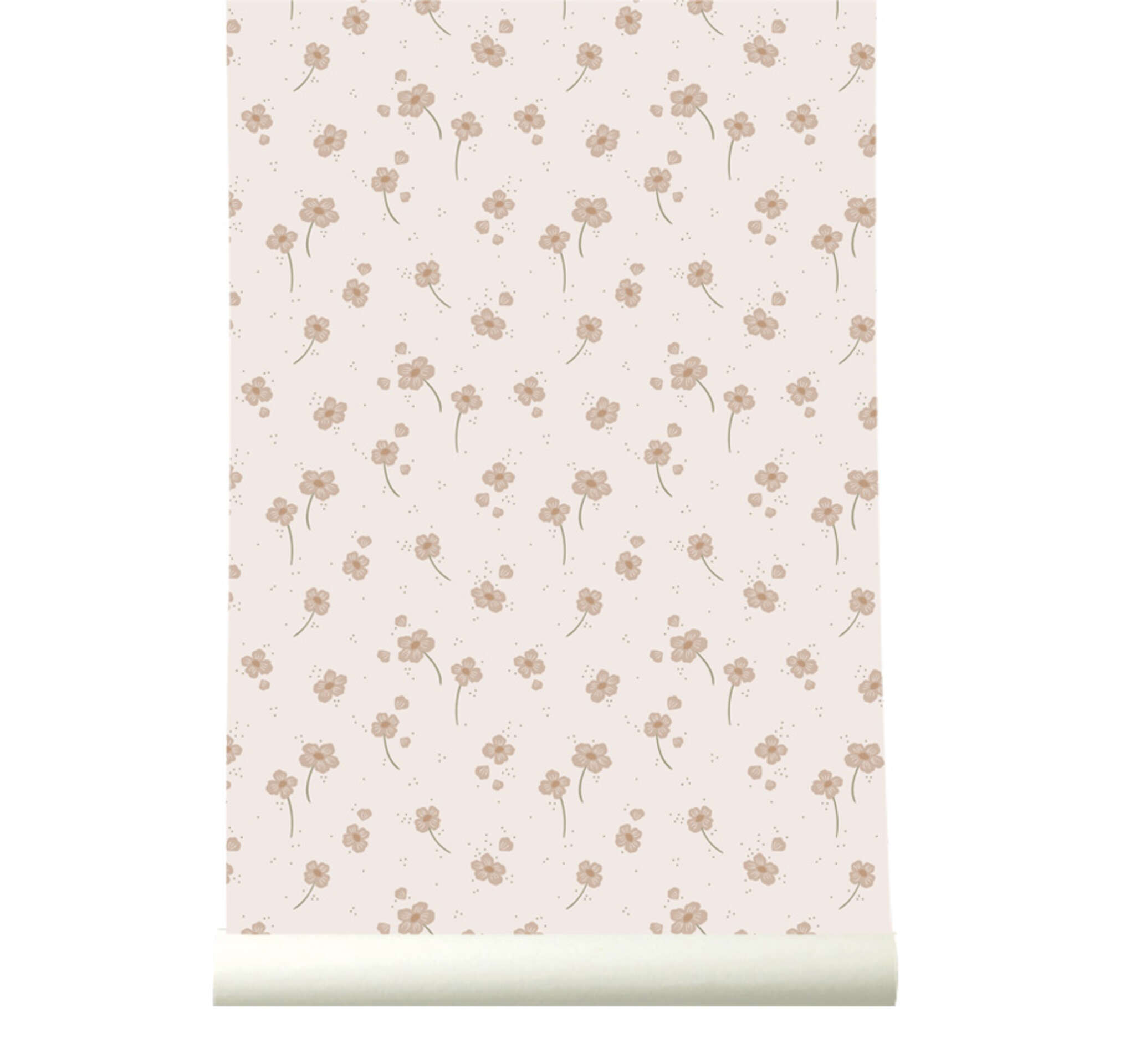 10-300076 Rolle abgerollt 1 Wall mural Little Flowers in Beige | Roomblush - RB001-RC